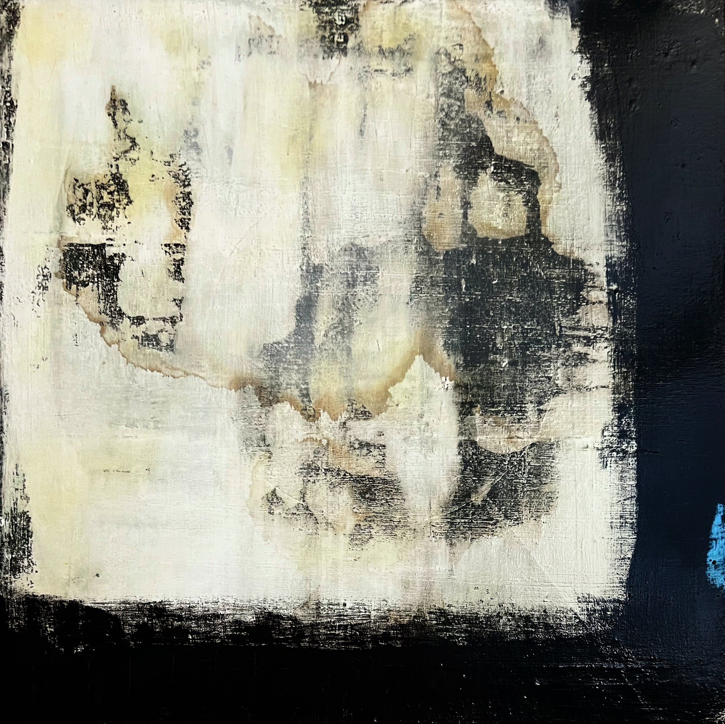 Fragments of Time: Minimalist Abstract Painting Inspired by Memory and Erosion  I  20" x 20"