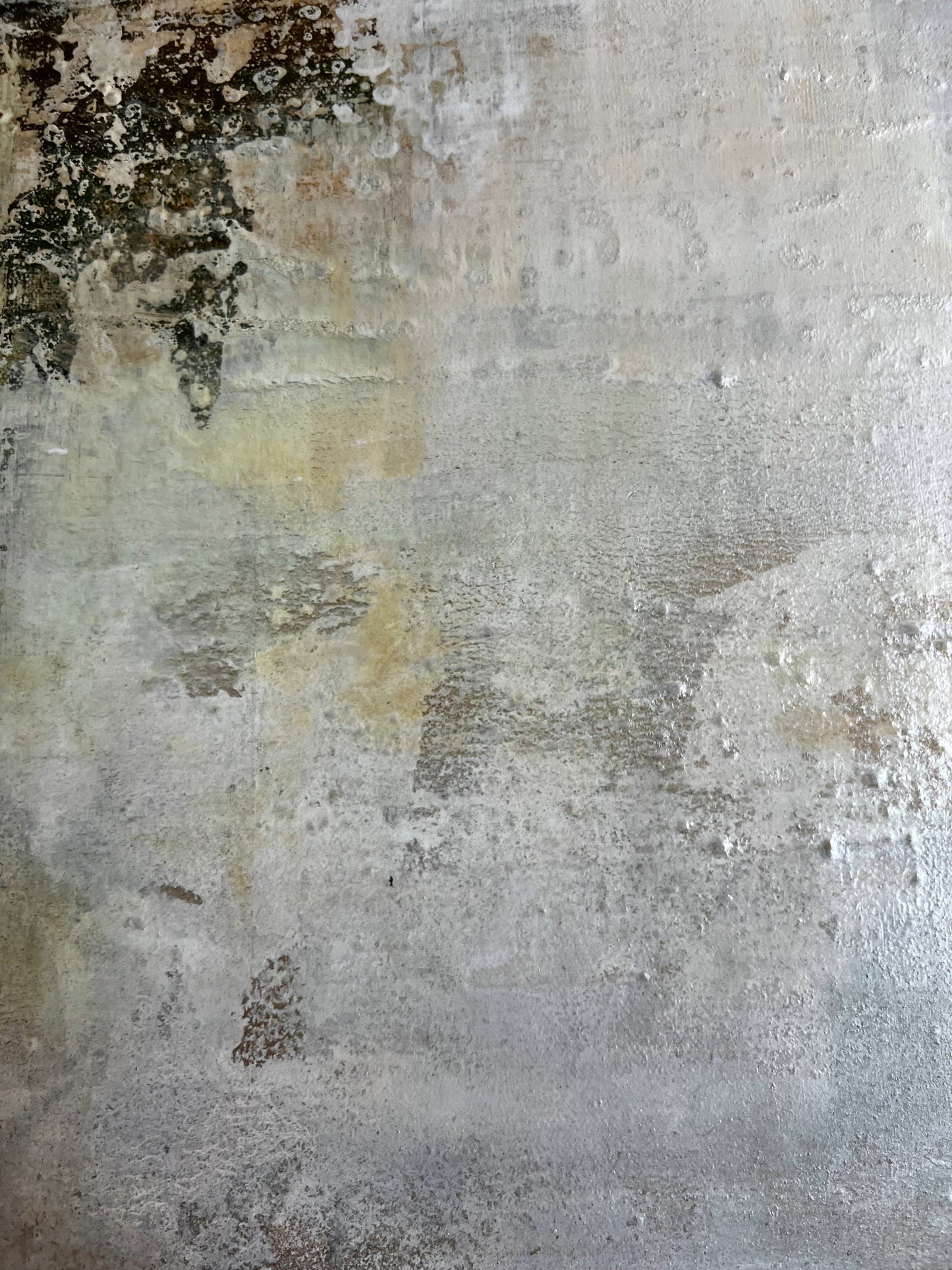 Rust Horizon – Contemporary Textured Abstract Painting with Oxidation Effects | 31.5 x 31.5 Inche