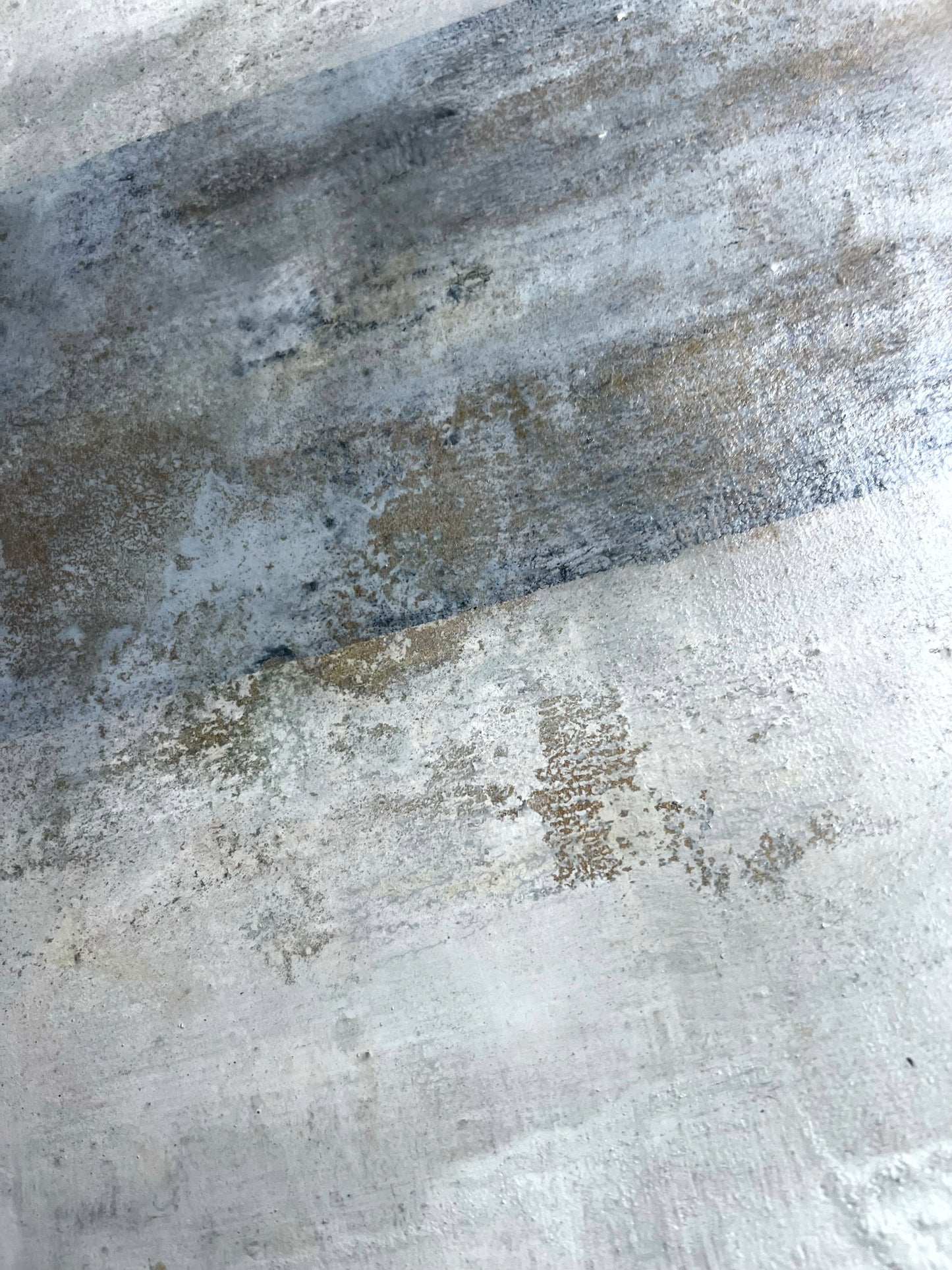 Rust Horizon – Contemporary Textured Abstract Painting with Oxidation Effects | 31.5 x 31.5 Inche