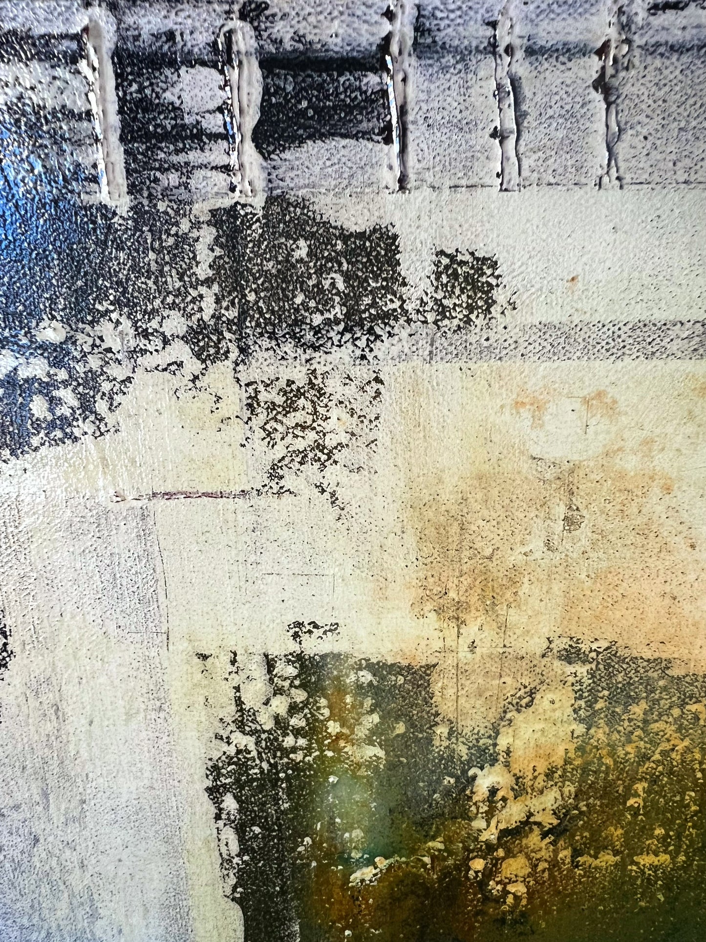 Mosaïques d’antan – Original Wabi-Sabi Mosaic Textured Painting | 16x16"