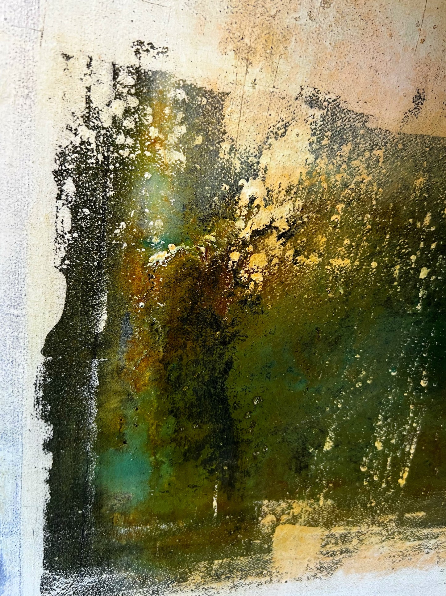Mosaïques d’antan – Original Wabi-Sabi Mosaic Textured Painting | 16x16"