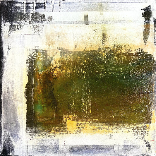 Mosaïques d’antan – Original Wabi-Sabi Mosaic Textured Painting | 16x16"