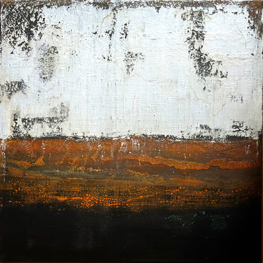 Surface Tension | Original Textured Abstract Painting 20" x 20" | Mixed Media Contemporary Art on Canvas