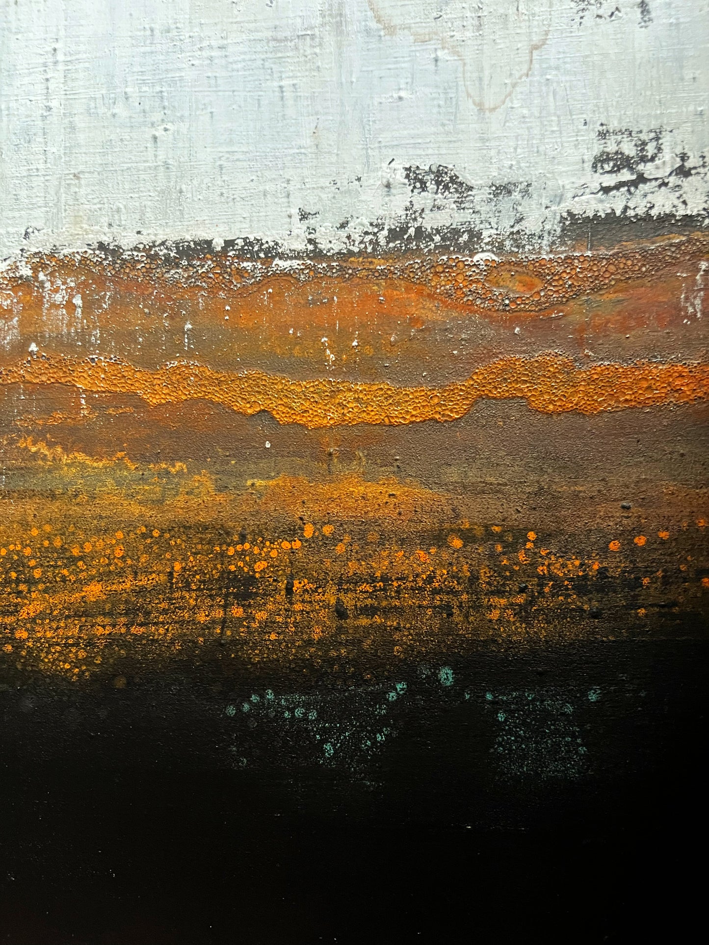 Surface Tension | Original Textured Abstract Painting 20" x 20" | Mixed Media Contemporary Art on Canvas