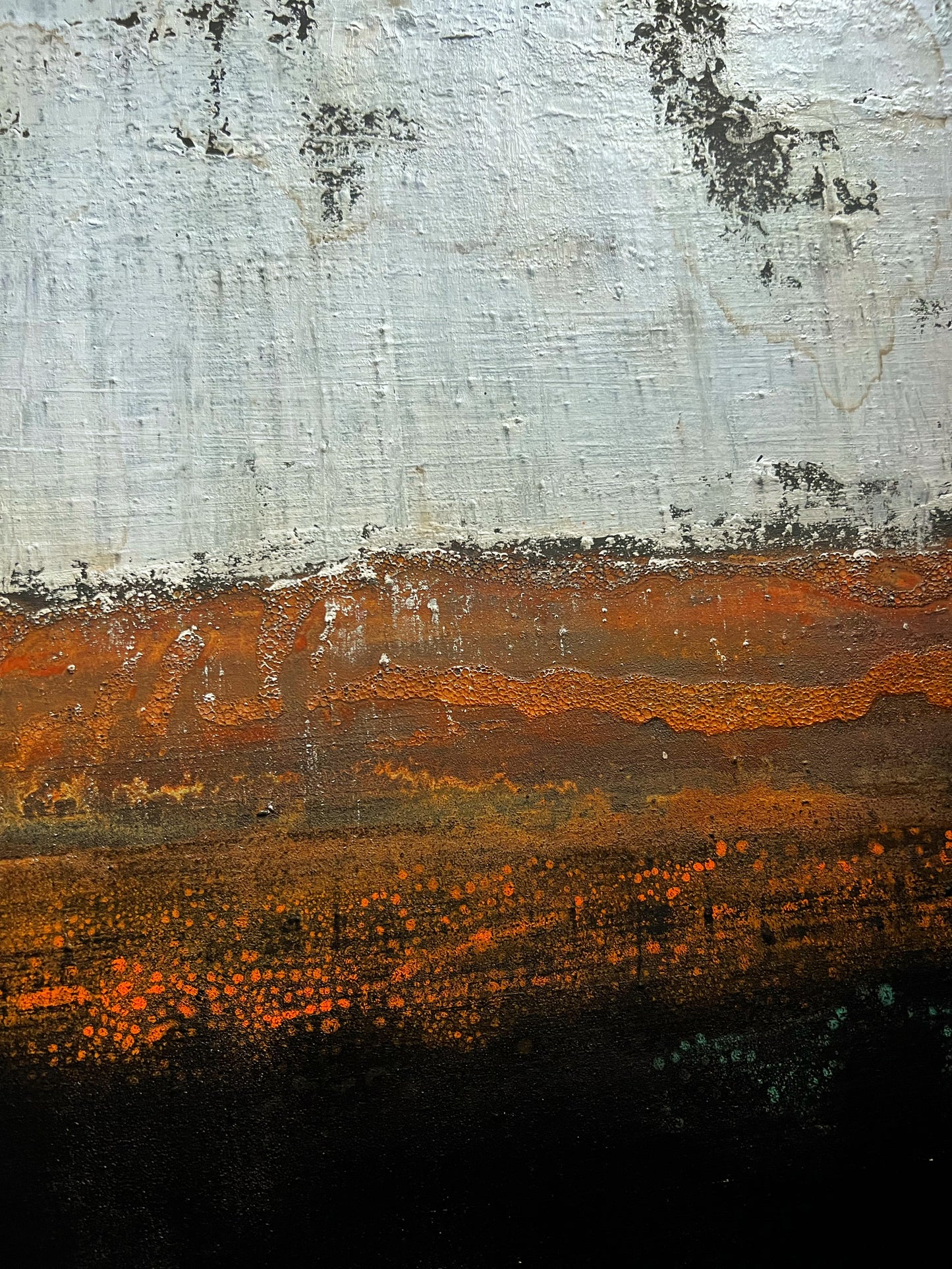 Surface Tension | Original Textured Abstract Painting 20" x 20" | Mixed Media Contemporary Art on Canvas