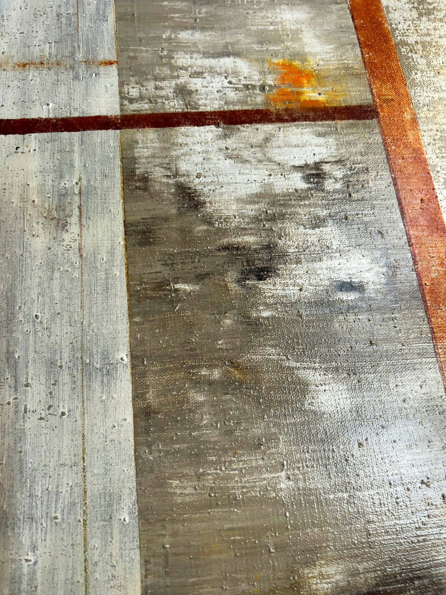The Geometry of Silence | Wabi-Sabi Textured Abstract Painting 20" x 20" | Original Mixed Media Canvas Art
