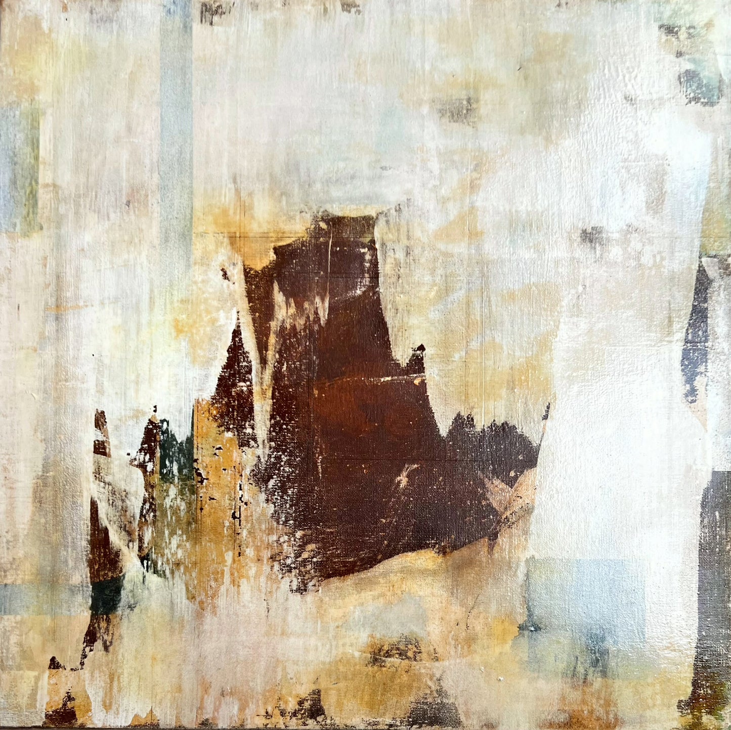 Rugosidad del Vacío – Original Wabi-Sabi Heavy Textured Painting | 20x20”