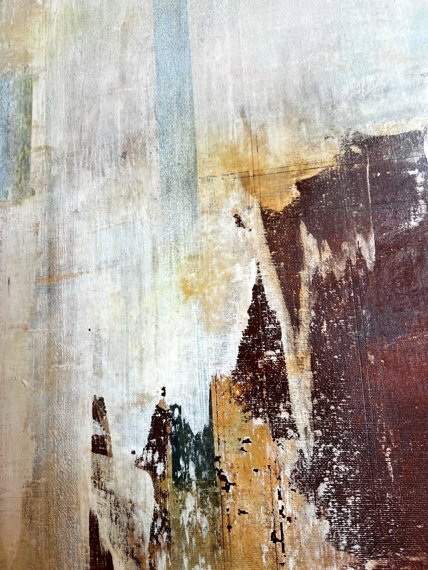 Rugosidad del Vacío – Original Wabi-Sabi Heavy Textured Painting | 20x20”