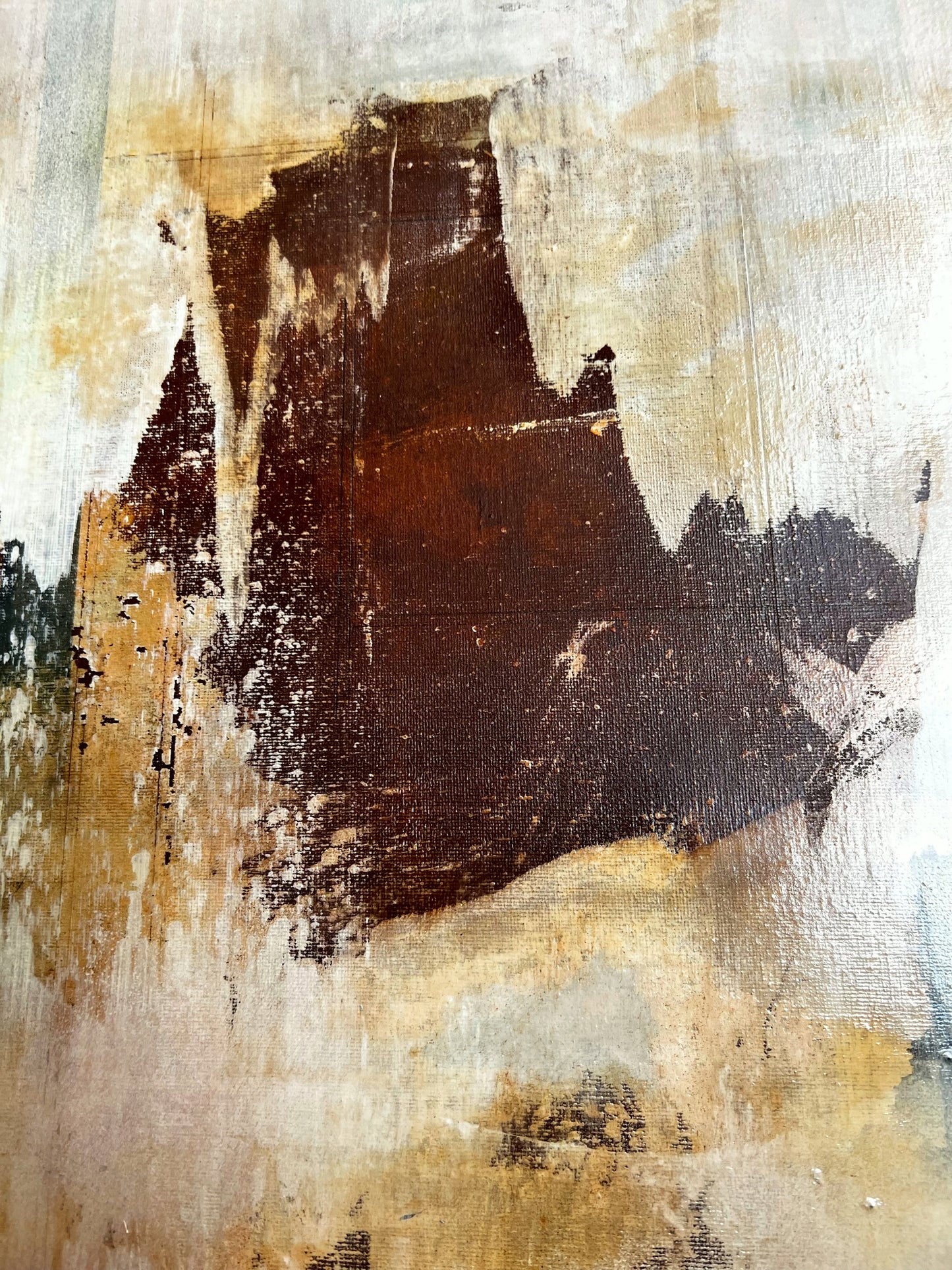 Rugosidad del Vacío – Original Wabi-Sabi Heavy Textured Painting | 20x20”