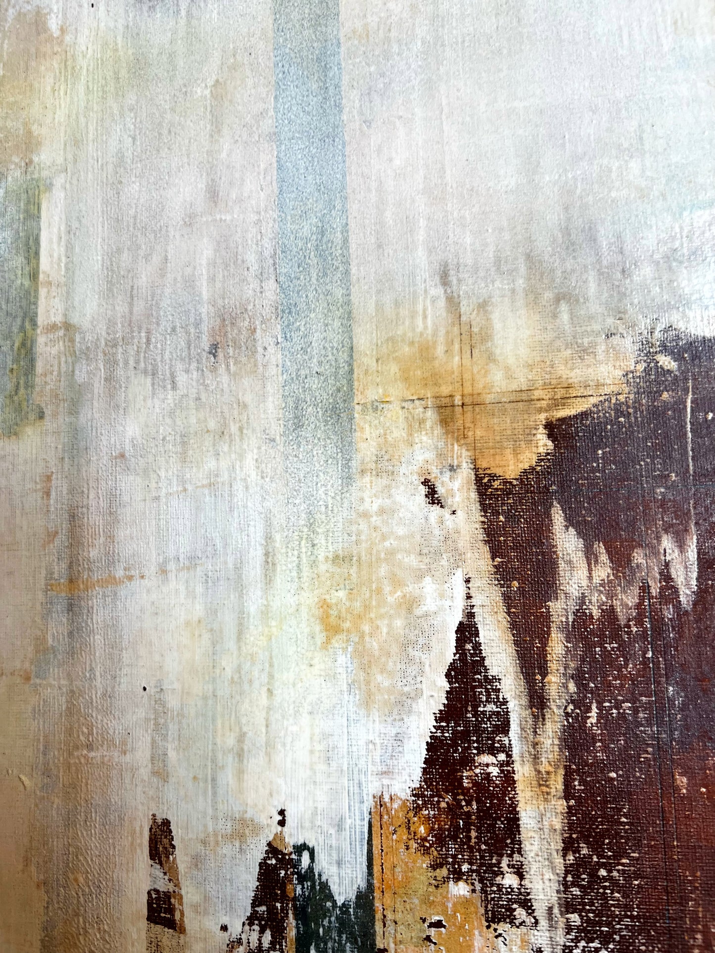 Rugosidad del Vacío – Original Wabi-Sabi Heavy Textured Painting | 20x20”