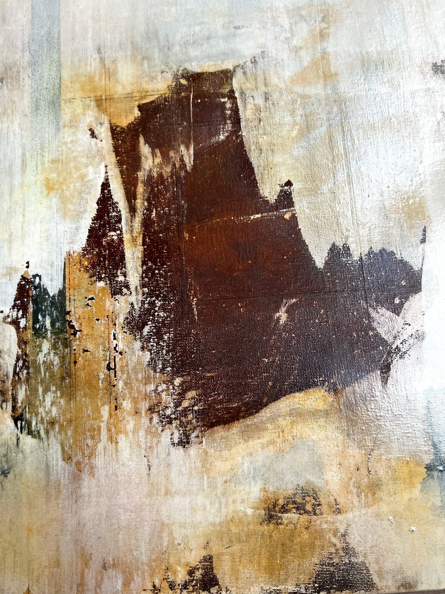 Rugosidad del Vacío – Original Wabi-Sabi Heavy Textured Painting | 20x20”