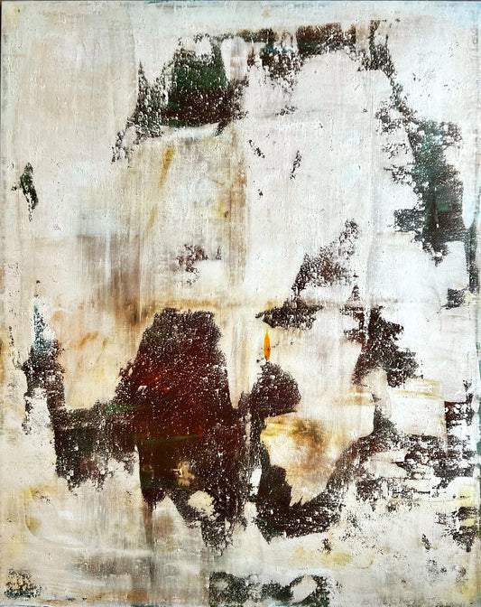 Corrosion and Rebirth – Original Rust Textured Mixed Media Painting | 39x31"
