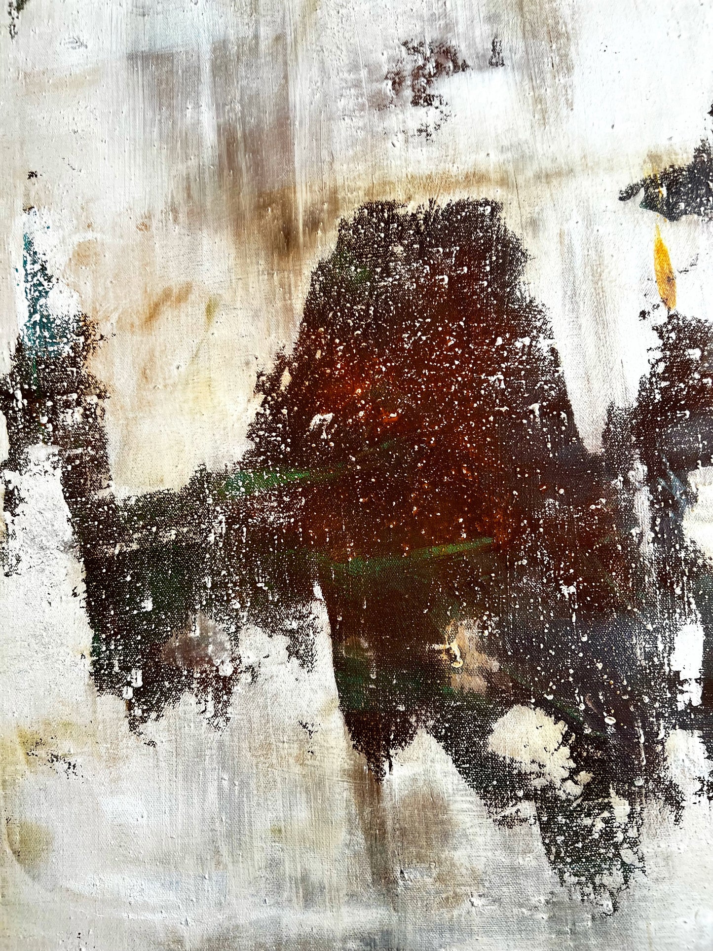 Corrosion and Rebirth – Original Rust Textured Mixed Media Painting | 39x31"