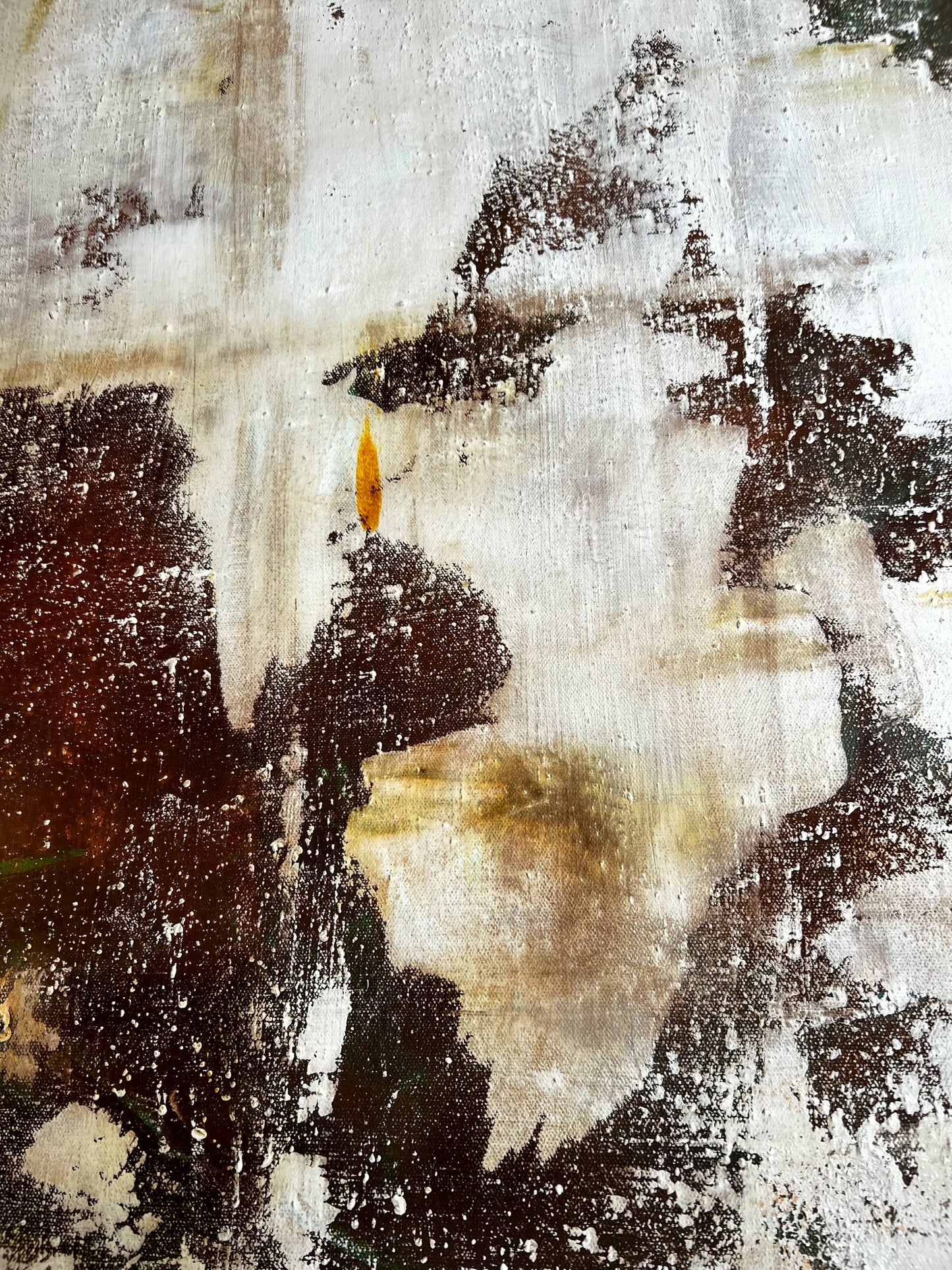 Corrosion and Rebirth – Original Rust Textured Mixed Media Painting | 39x31"