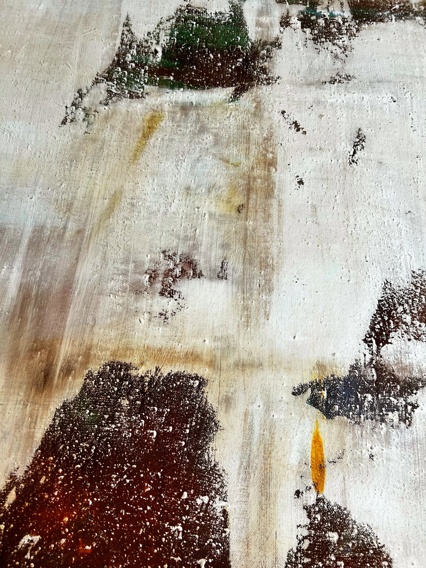 Corrosion and Rebirth – Original Rust Textured Mixed Media Painting | 39x31"