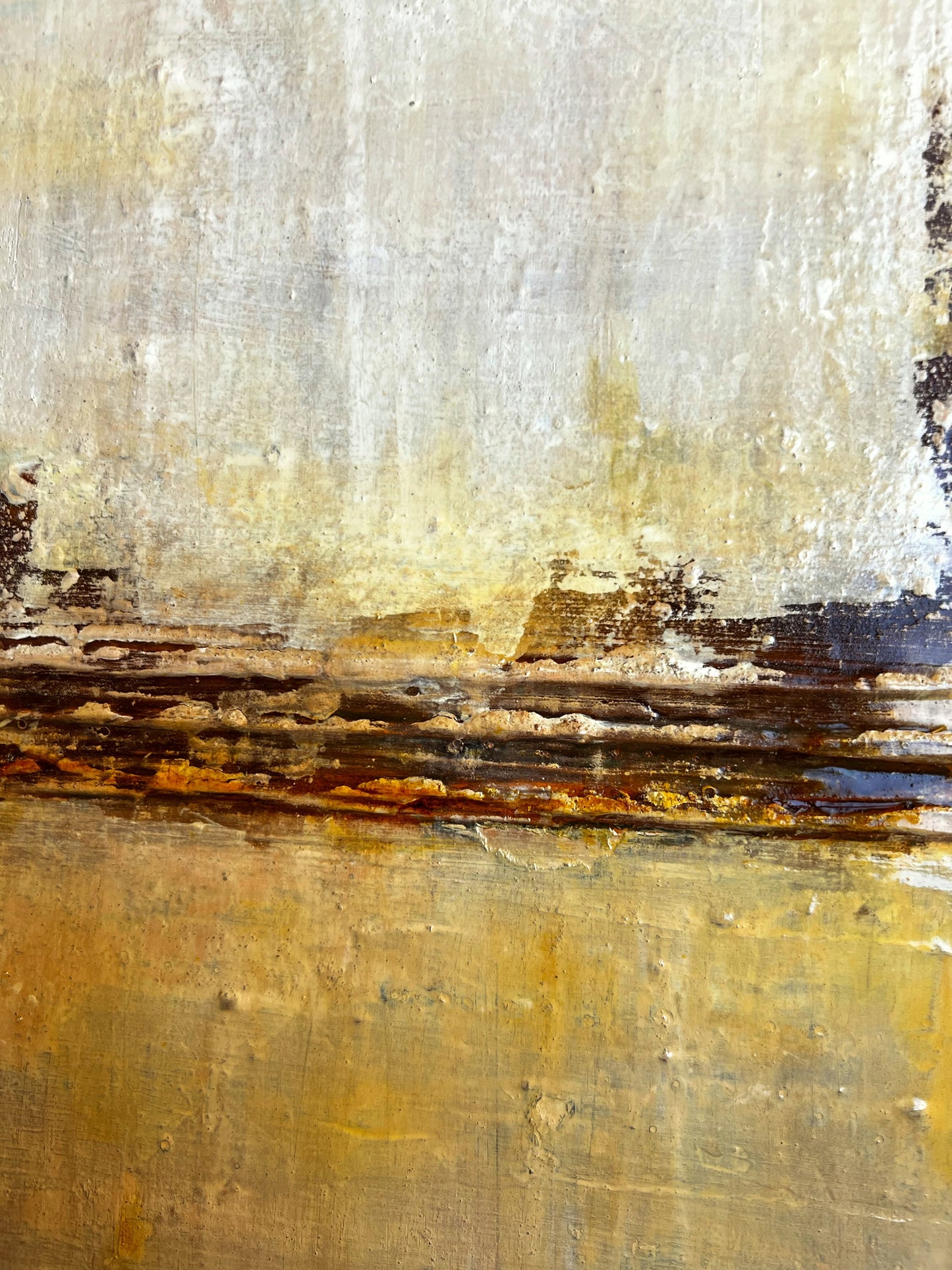 Sillage du Passé – Original Industrial Wabi-Sabi Textured Painting | 24x32”