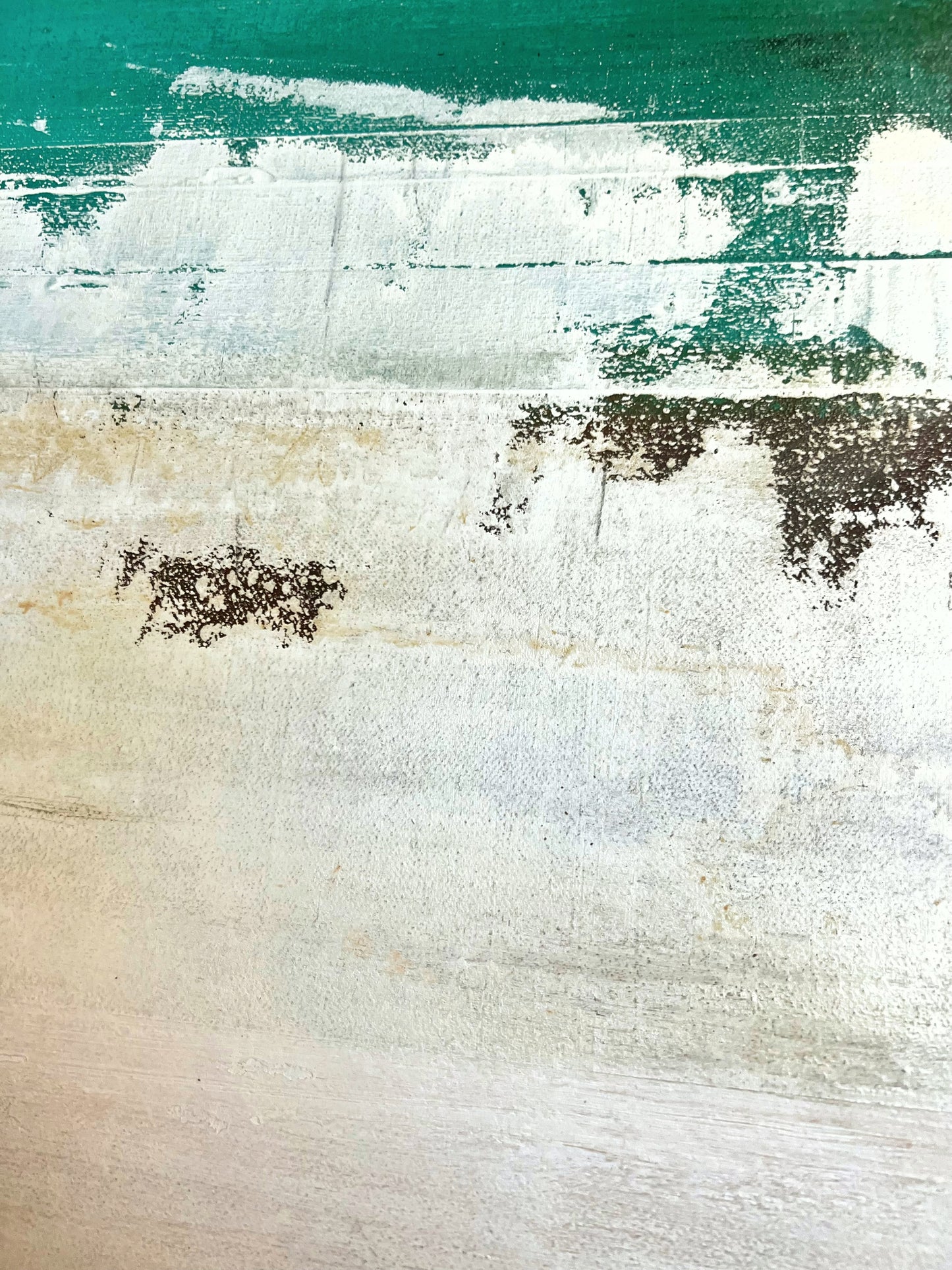 Still Horizon | Original Minimalist Abstract Painting 20" x 20" | Contemporary Mixed Media Art on Canvas