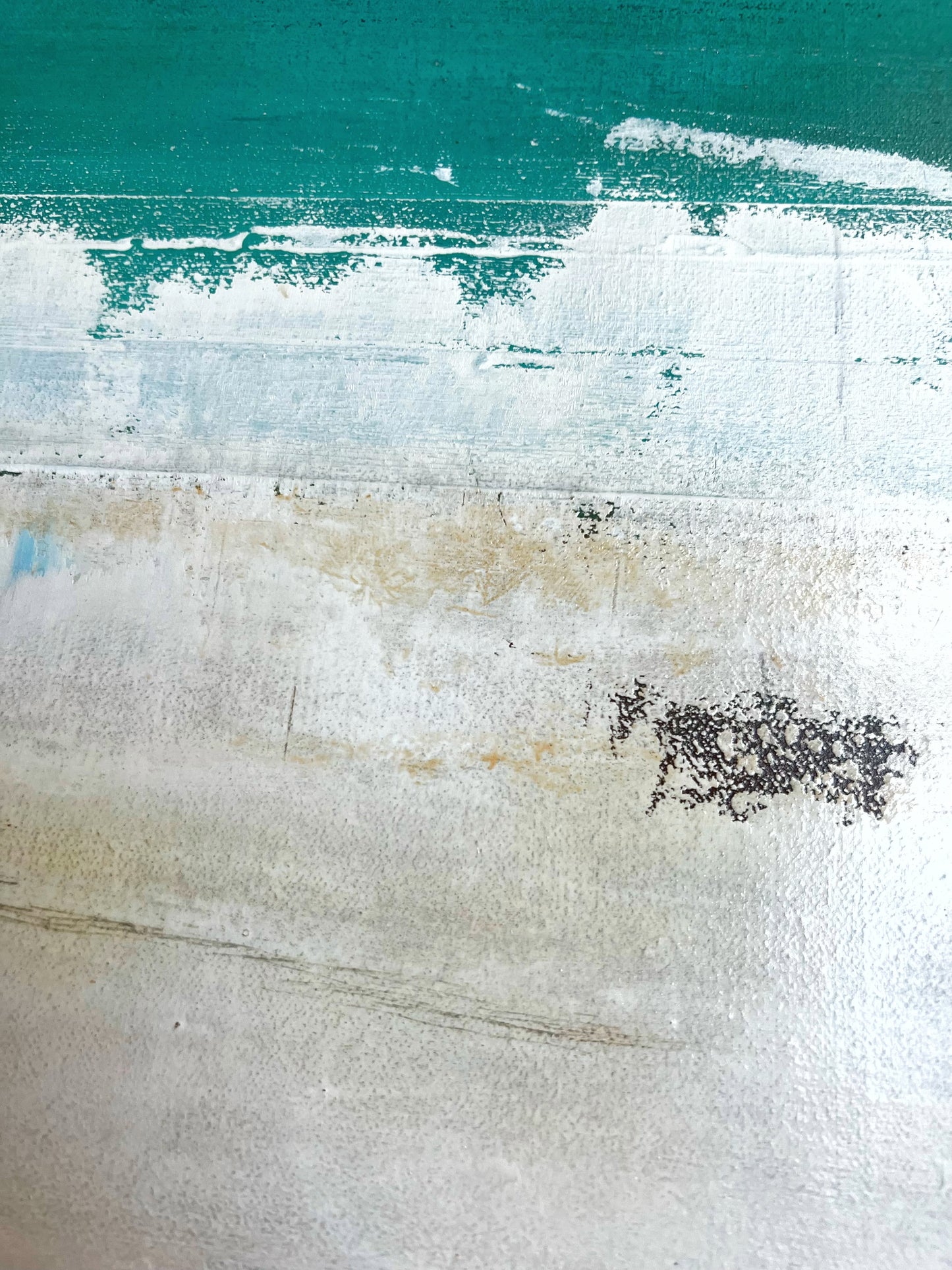 Still Horizon | Original Minimalist Abstract Painting 20" x 20" | Contemporary Mixed Media Art on Canvas
