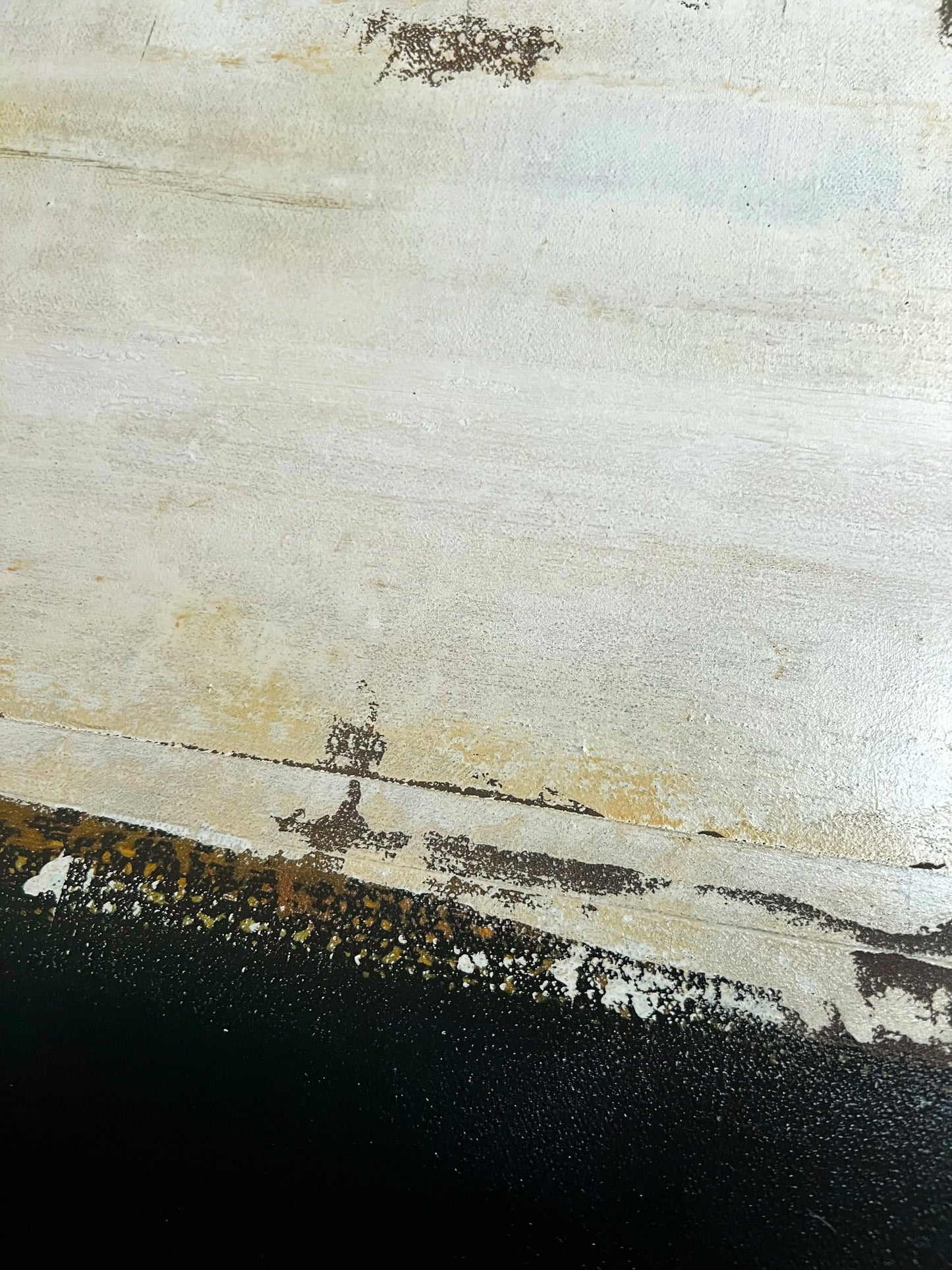 Still Horizon | Original Minimalist Abstract Painting 20" x 20" | Contemporary Mixed Media Art on Canvas