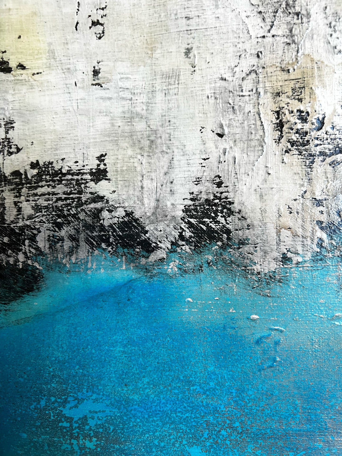 Vestiges of a Song | Original Mixed Media Collage Painting | 20 × 20 in Canvas | Contemporary Abstract Art