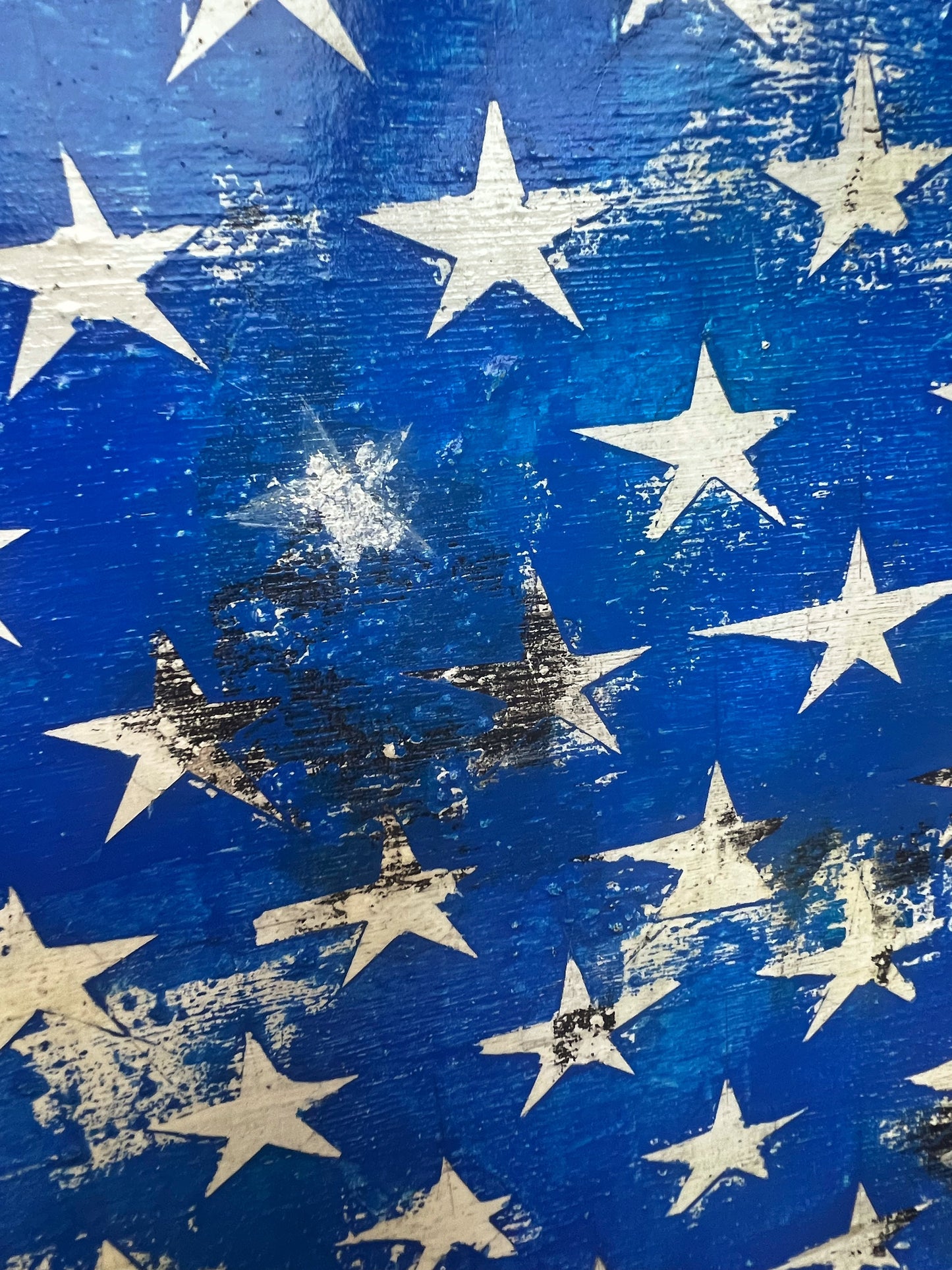 Time-Worn Freedom | Original Mixed Media American Flag Painting | 39.4 × 31.9 in Canvas | Contemporary Weathered Art