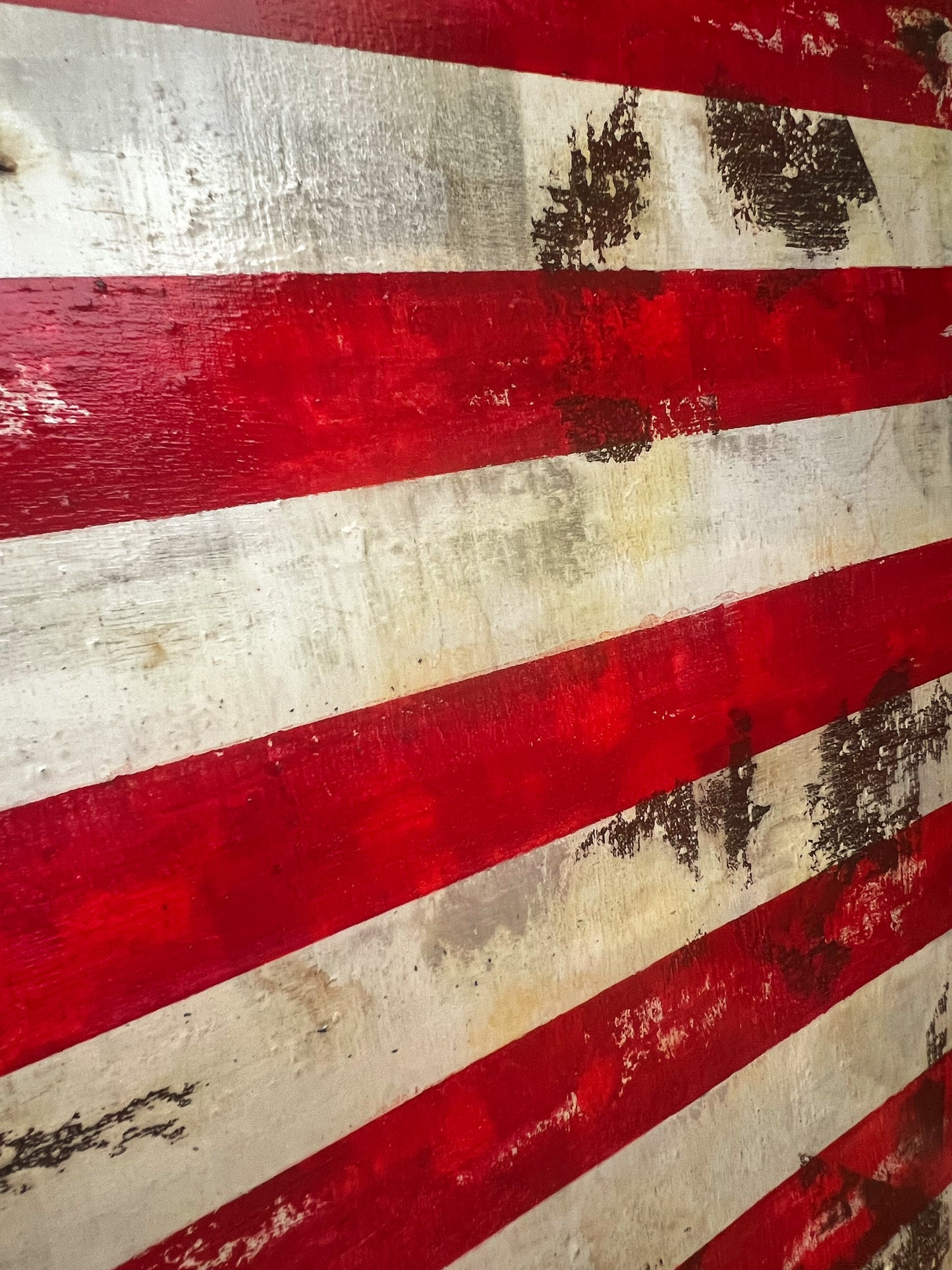 Time-Worn Freedom | Original Mixed Media American Flag Painting | 39.4 × 31.9 in Canvas | Contemporary Weathered Art