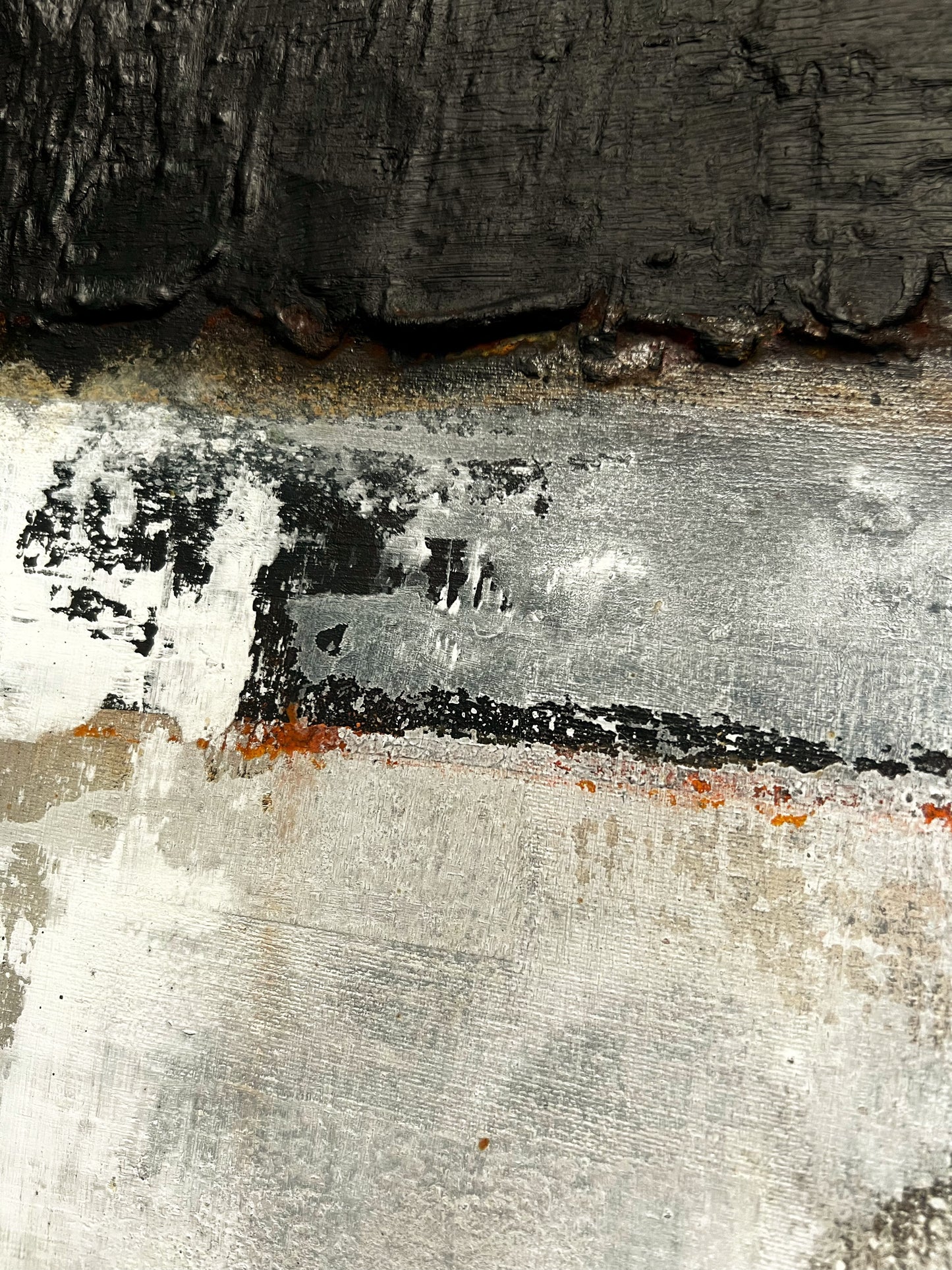 Bare Memory – Original Architectural White Heavy Textured Painting | 18x15" Deep Profile