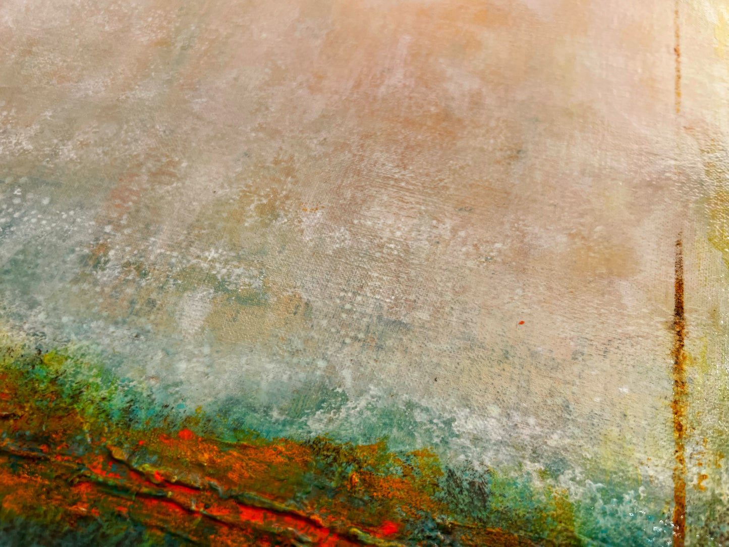 Between Sea and Sky | Original Contemporary Abstract Horizon Painting | Mixed Media on 12F Deep Canvas