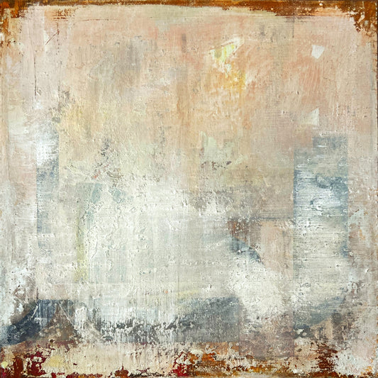 Ritmo de la Nada – Original Wabi-Sabi Minimalist Textured Painting | 20x20"