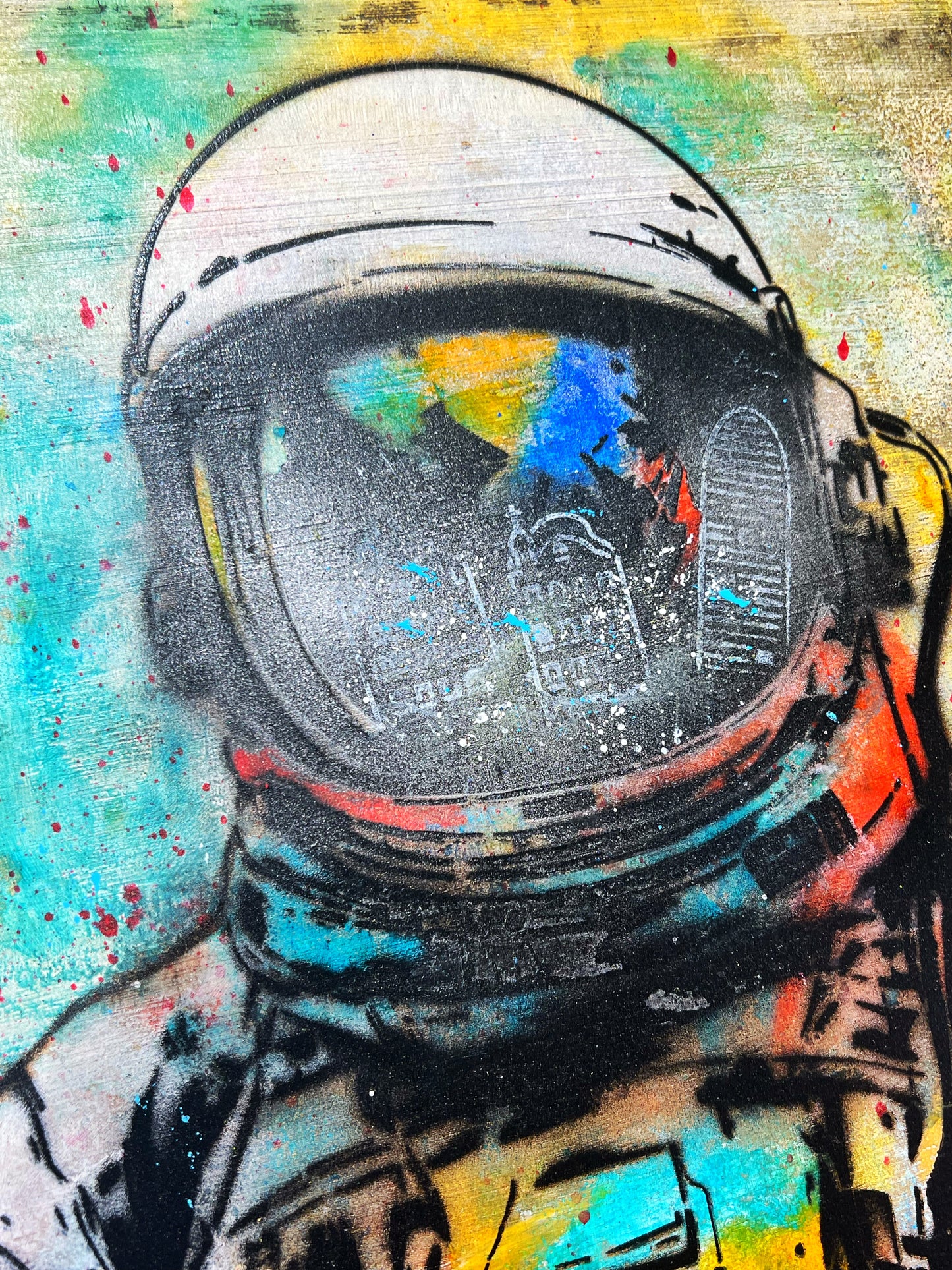 From BCN to the Moon – Original Contemporary Mixed Media Artwork by Sergio Aranda