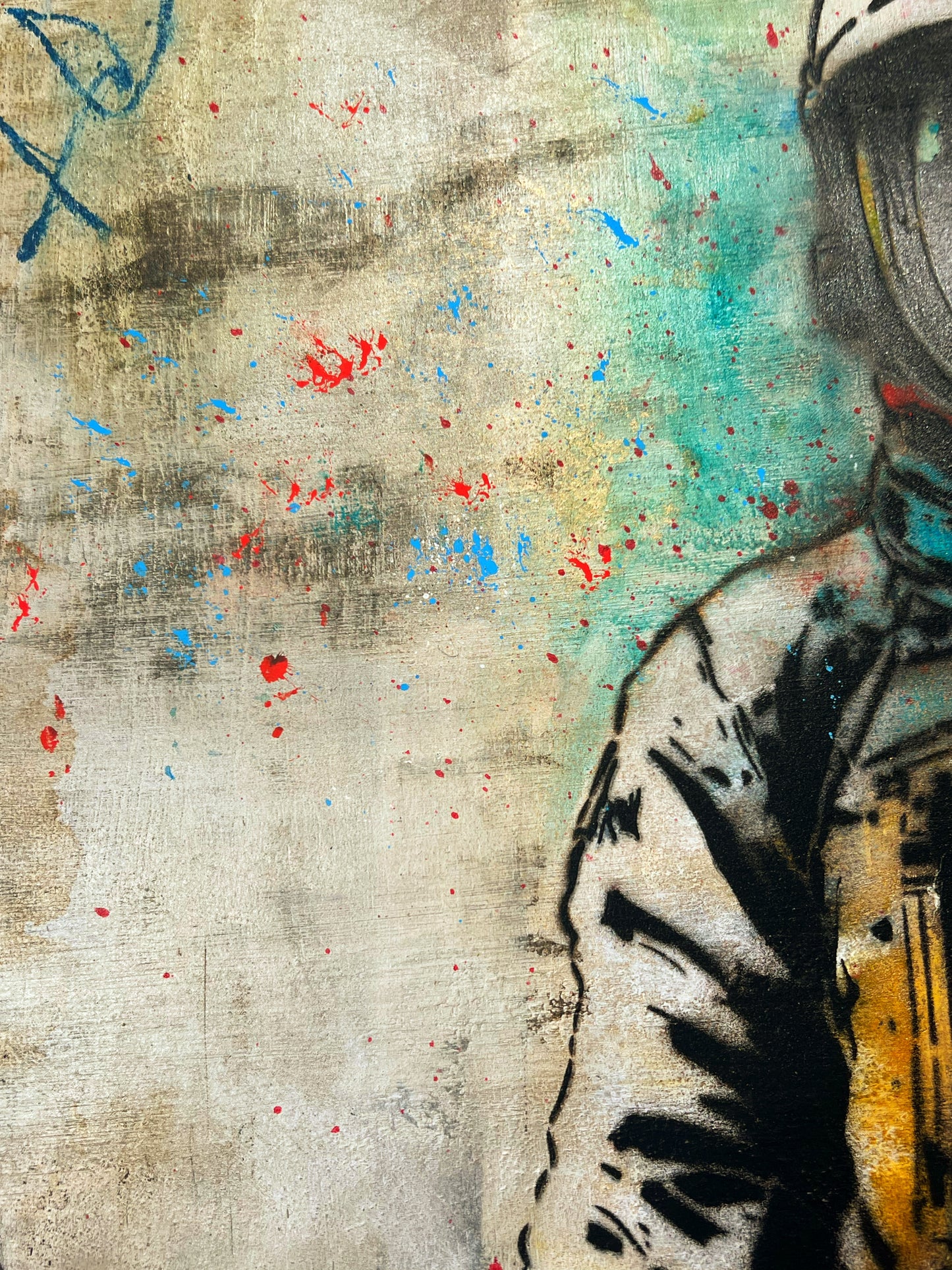 From BCN to the Moon – Original Contemporary Mixed Media Artwork by Sergio Aranda