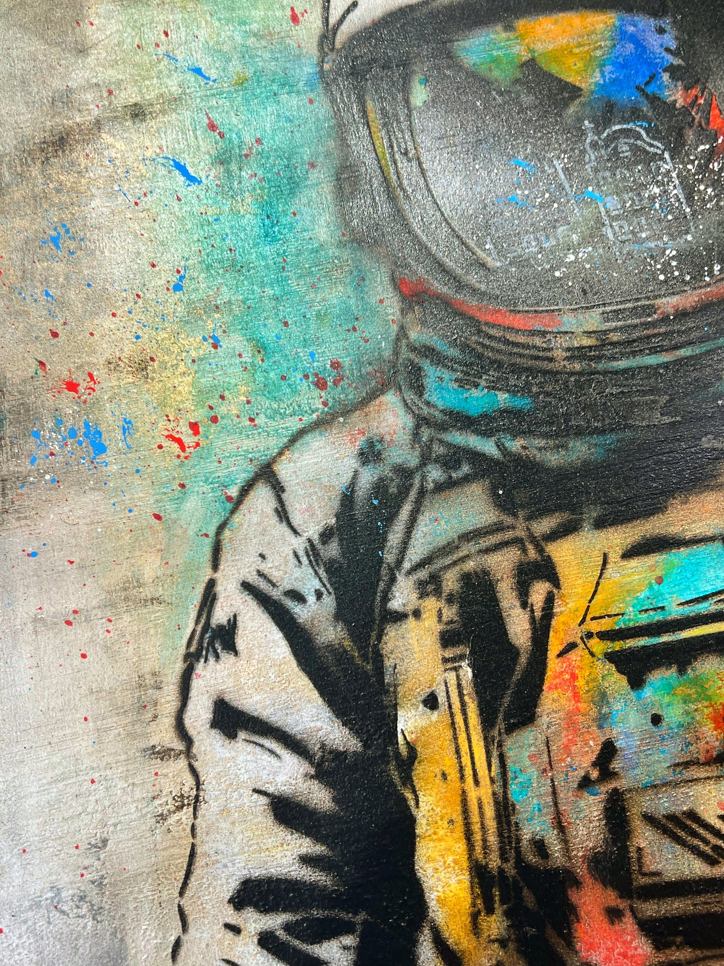 From BCN to the Moon – Original Contemporary Mixed Media Artwork by Sergio Aranda