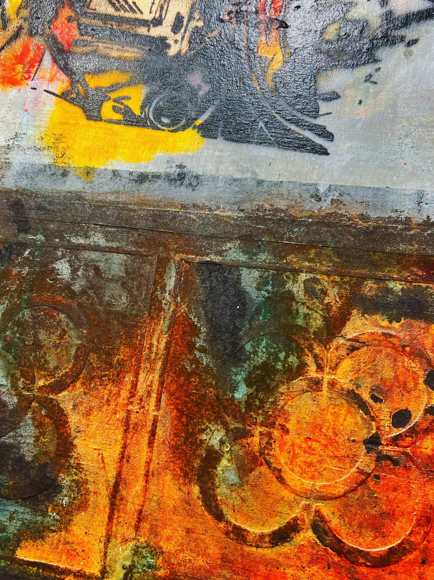 From BCN to the Moon – Original Contemporary Mixed Media Artwork by Sergio Aranda