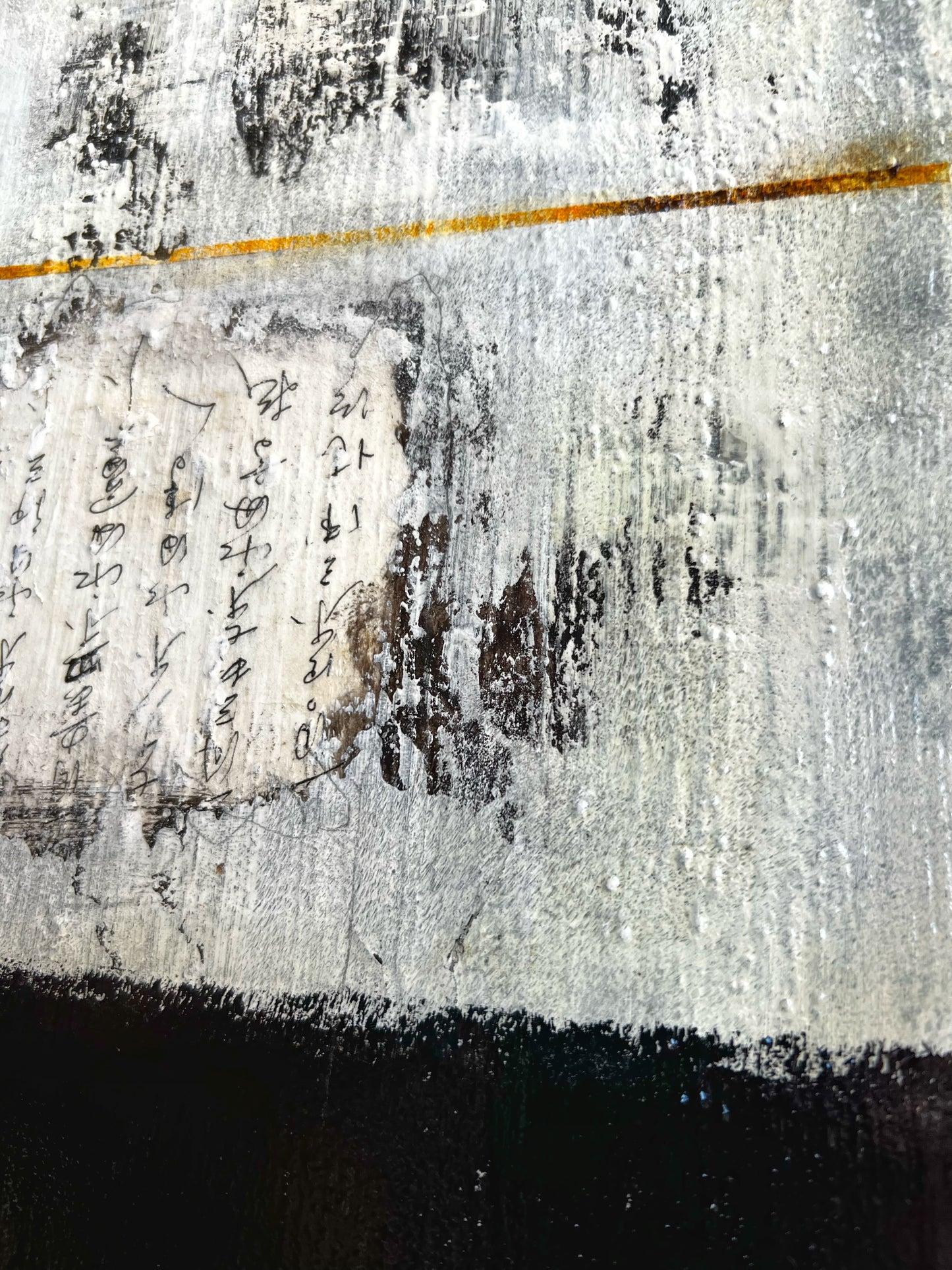 Original Abstract Mixed-Media Painting "Traces of Silence" | Textured Canvas Art 14x11" by Sergio Aranda