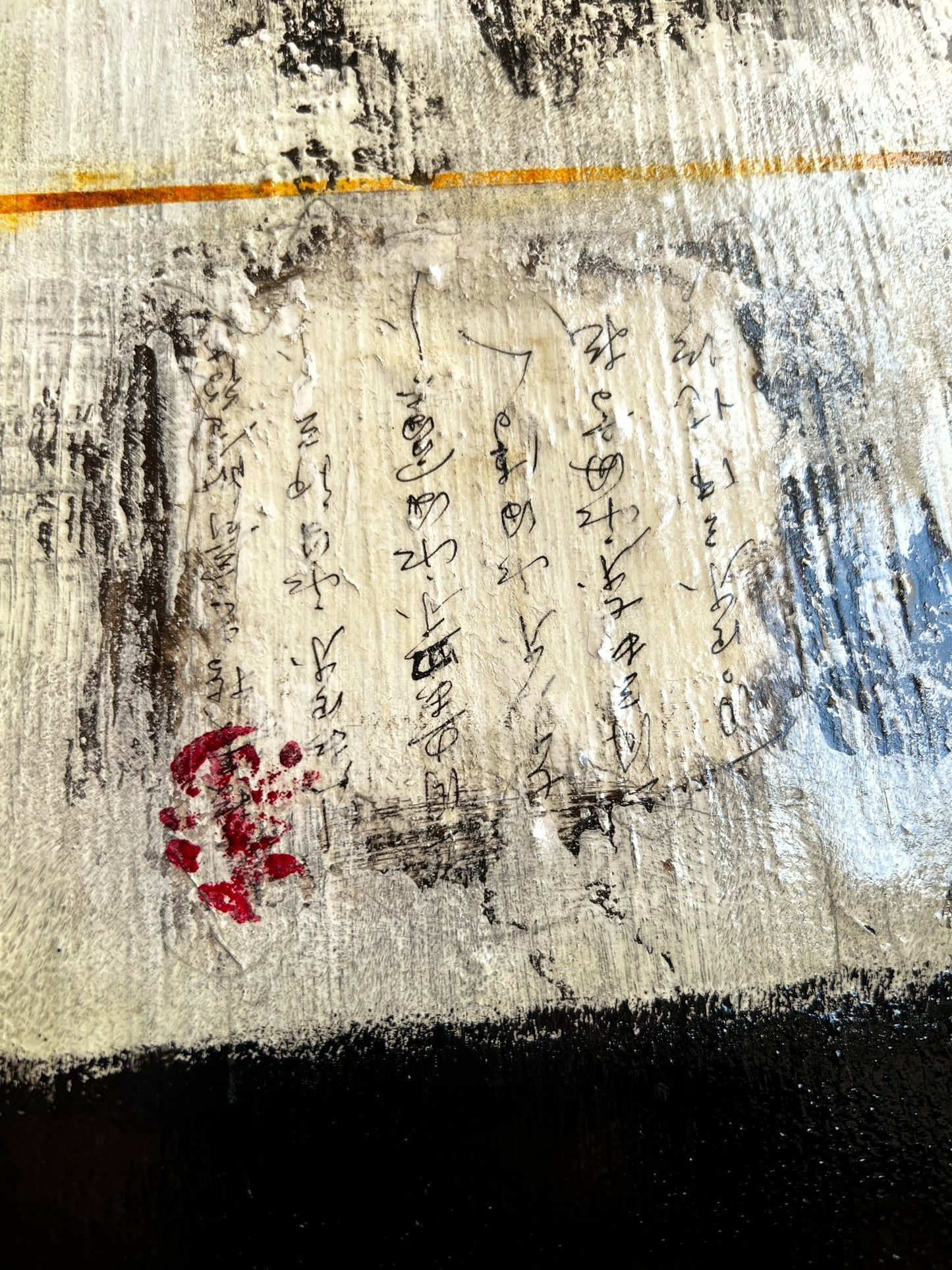 Original Abstract Mixed-Media Painting "Traces of Silence" | Textured Canvas Art 14x11" by Sergio Aranda