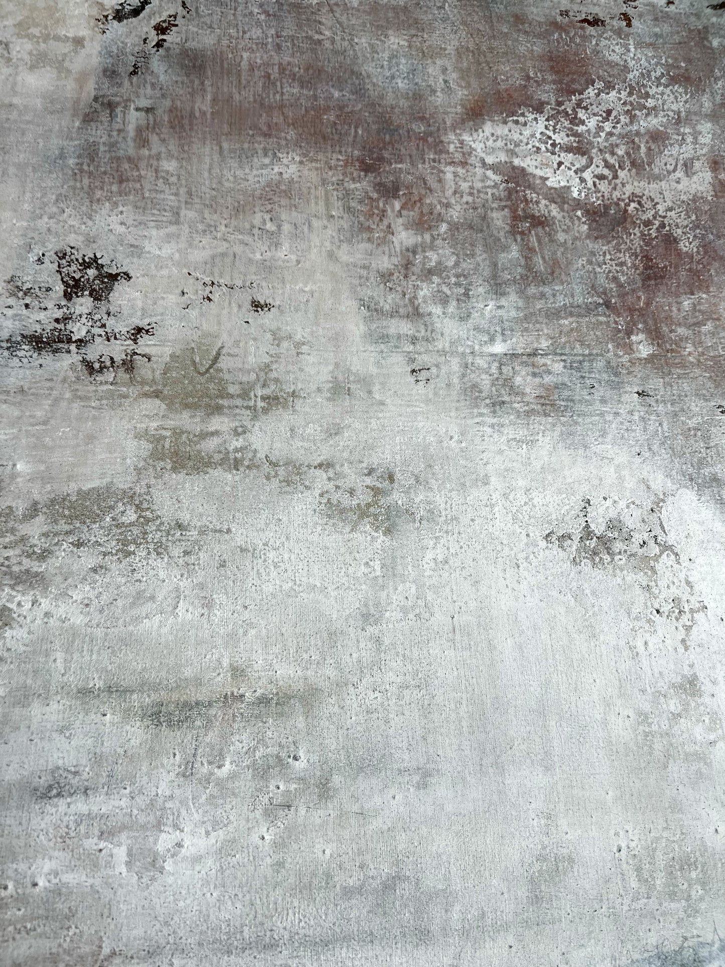 Rust & Silence" - Original Minimalist Mixed Media Painting on Canvas, 40x32 inches