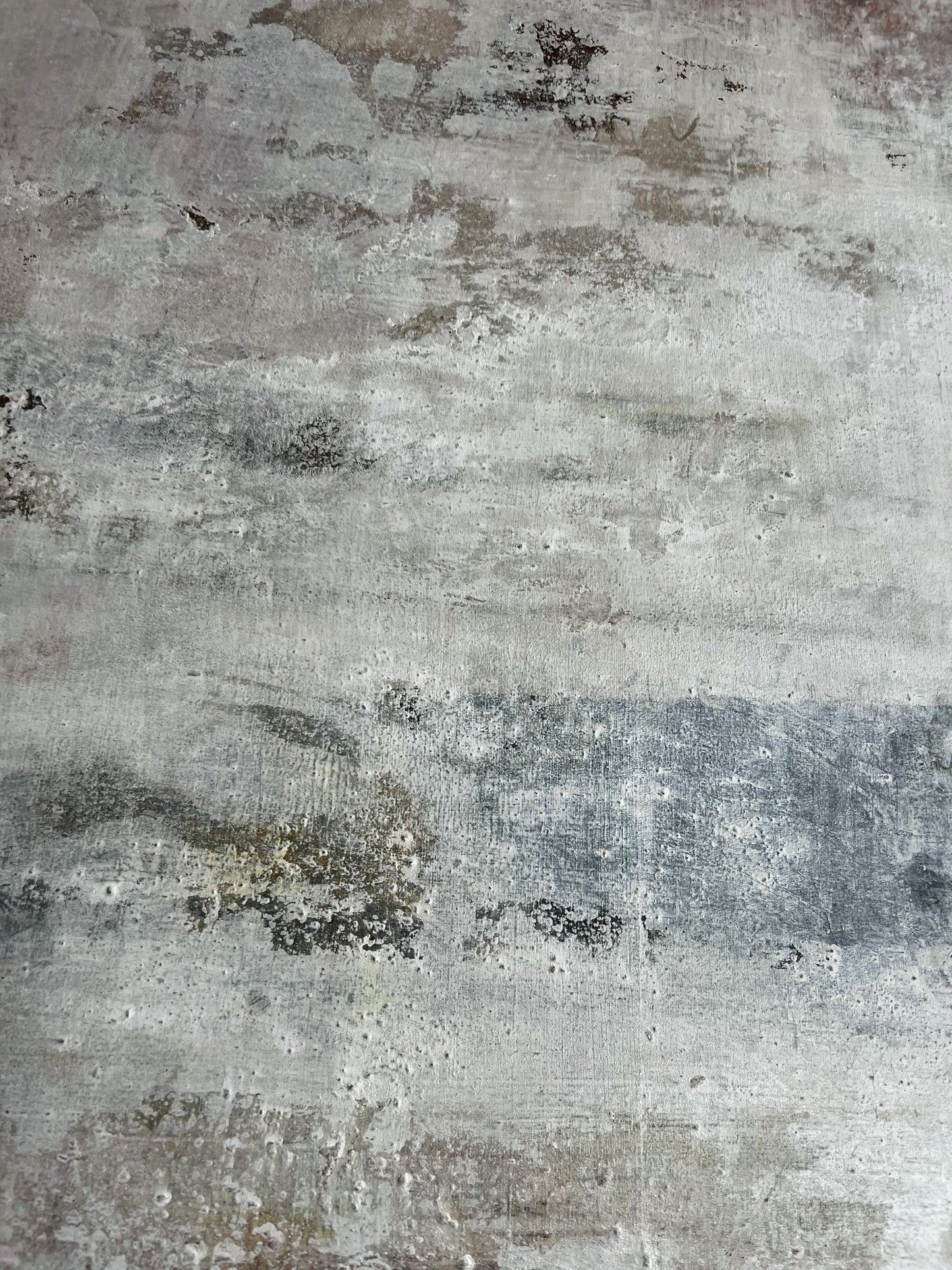 Rust & Silence" - Original Minimalist Mixed Media Painting on Canvas, 40x32 inches