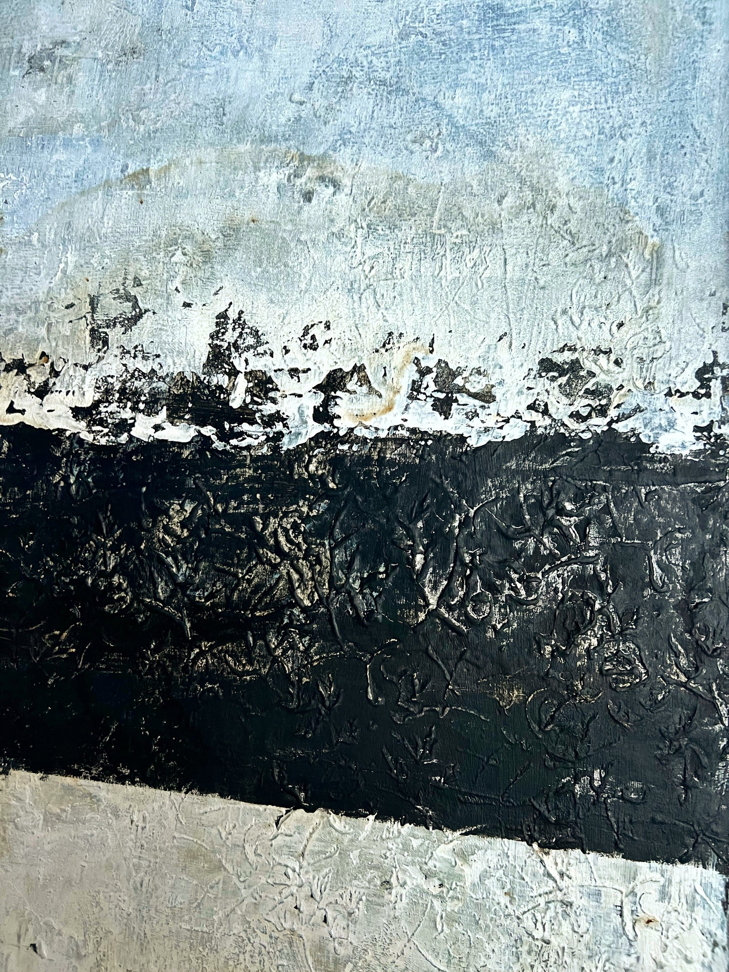 Fault Line | Original Textured Abstract Painting by Sergio Aranda I 40" x 32" Inches