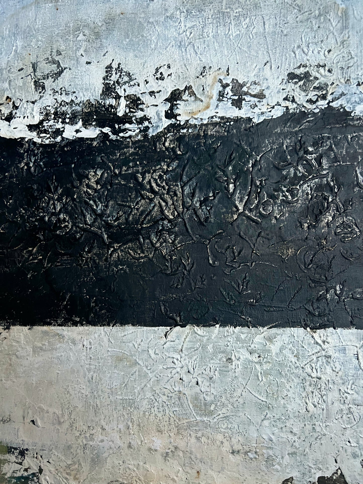 Fault Line | Original Textured Abstract Painting by Sergio Aranda I 40" x 32" Inches