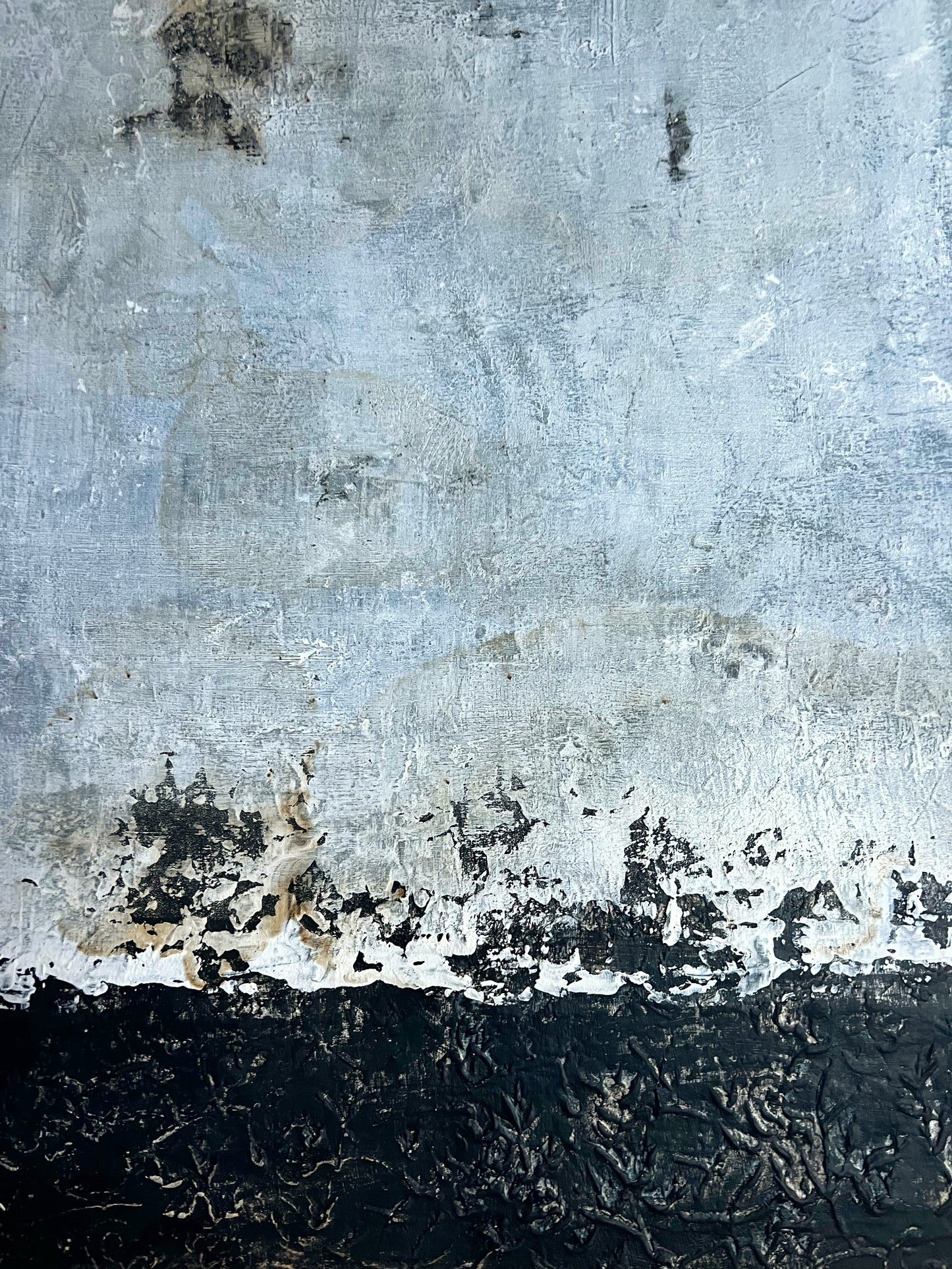 Fault Line | Original Textured Abstract Painting by Sergio Aranda I 40" x 32" Inches