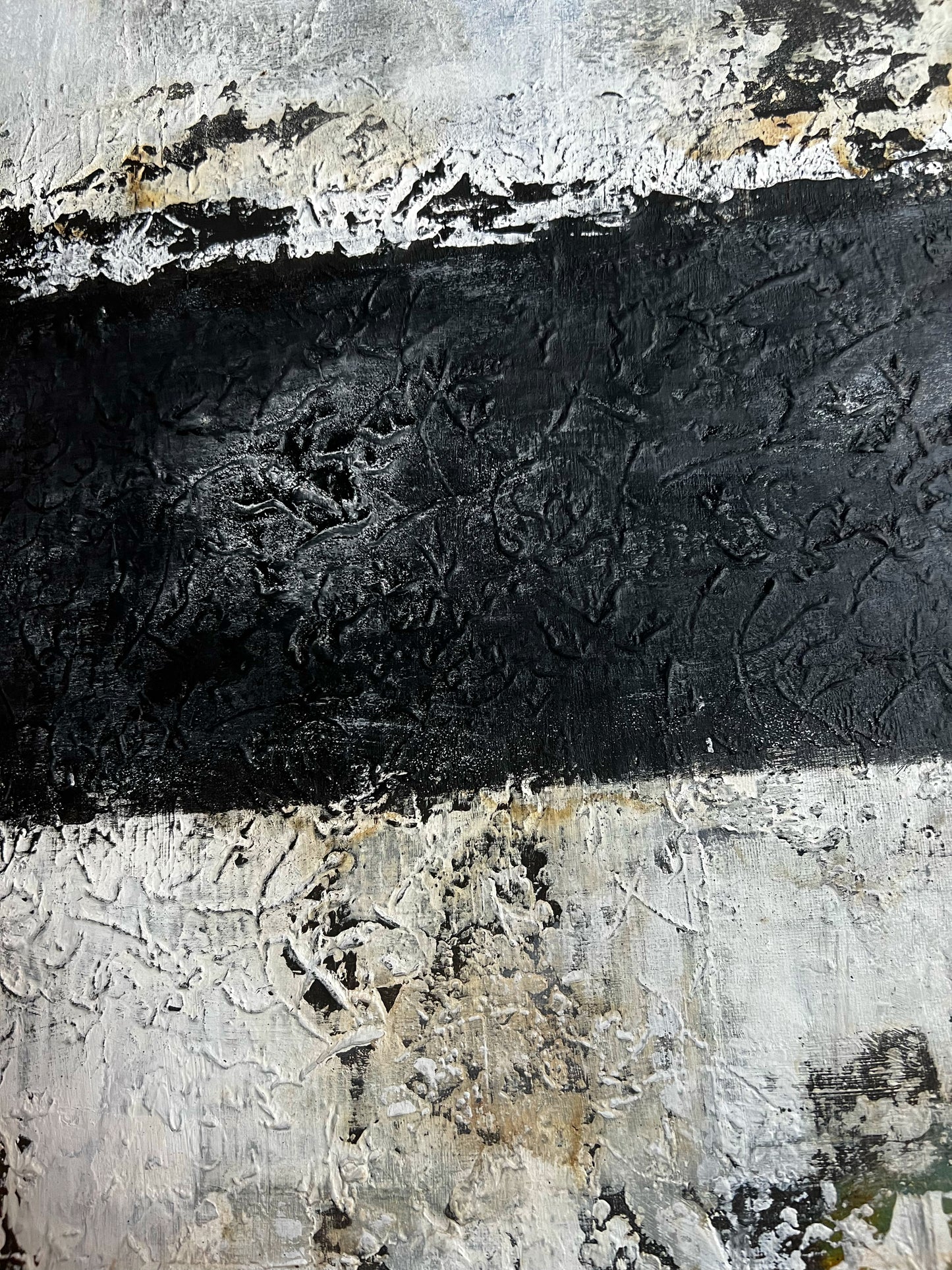Fault Line | Original Textured Abstract Painting by Sergio Aranda I 40" x 32" Inches