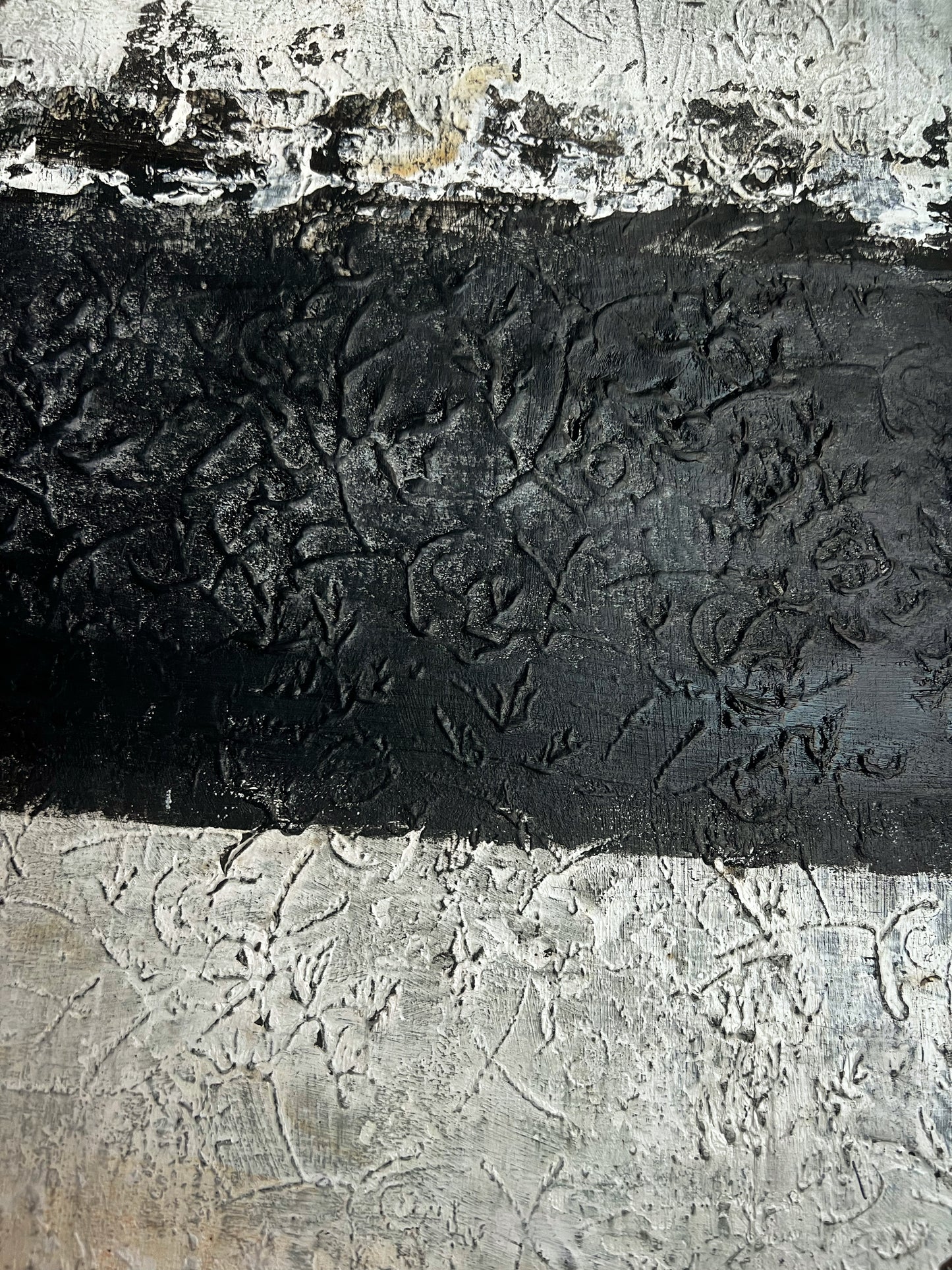 Fault Line | Original Textured Abstract Painting by Sergio Aranda I 40" x 32" Inches