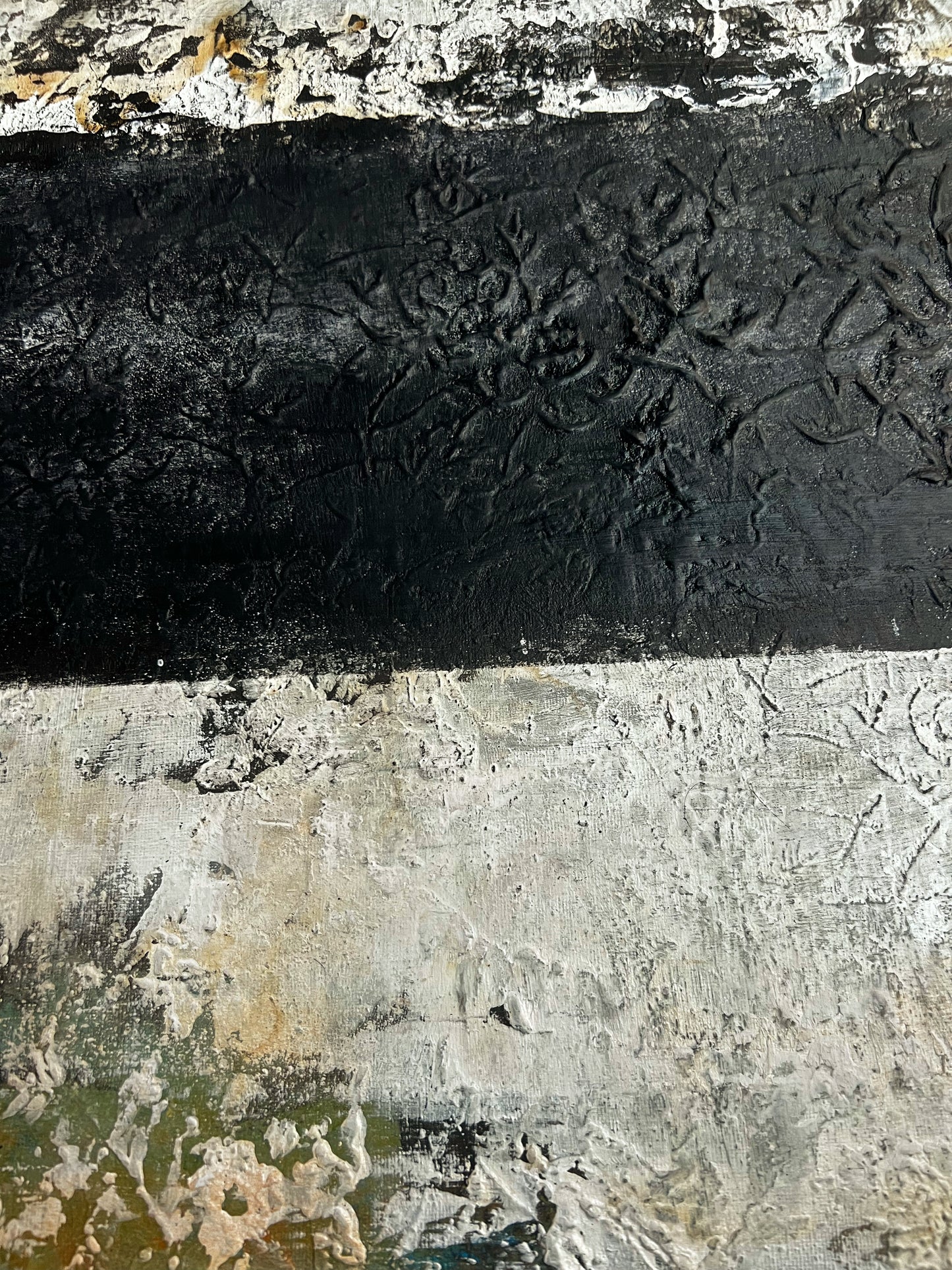 Fault Line | Original Textured Abstract Painting by Sergio Aranda I 40" x 32" Inches