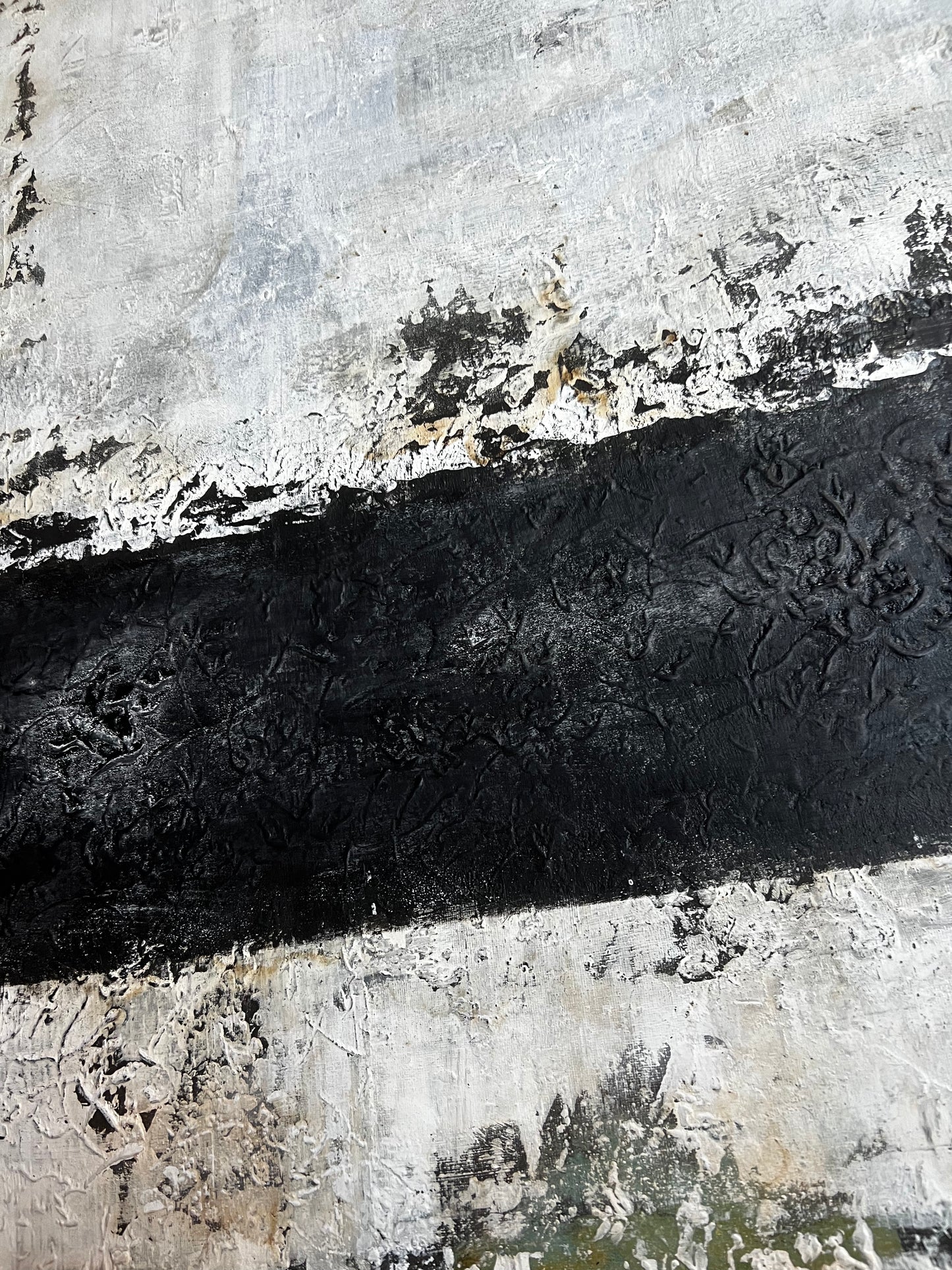 Fault Line | Original Textured Abstract Painting by Sergio Aranda I 40" x 32" Inches