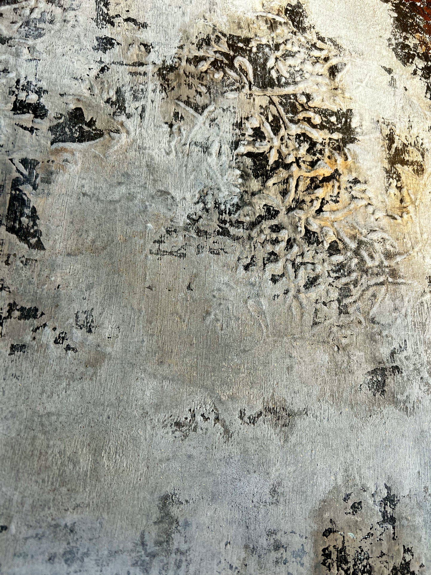 Submerged Echoes | Original Mixed-Media Abstract Canvas | 31.5" x 31.5"