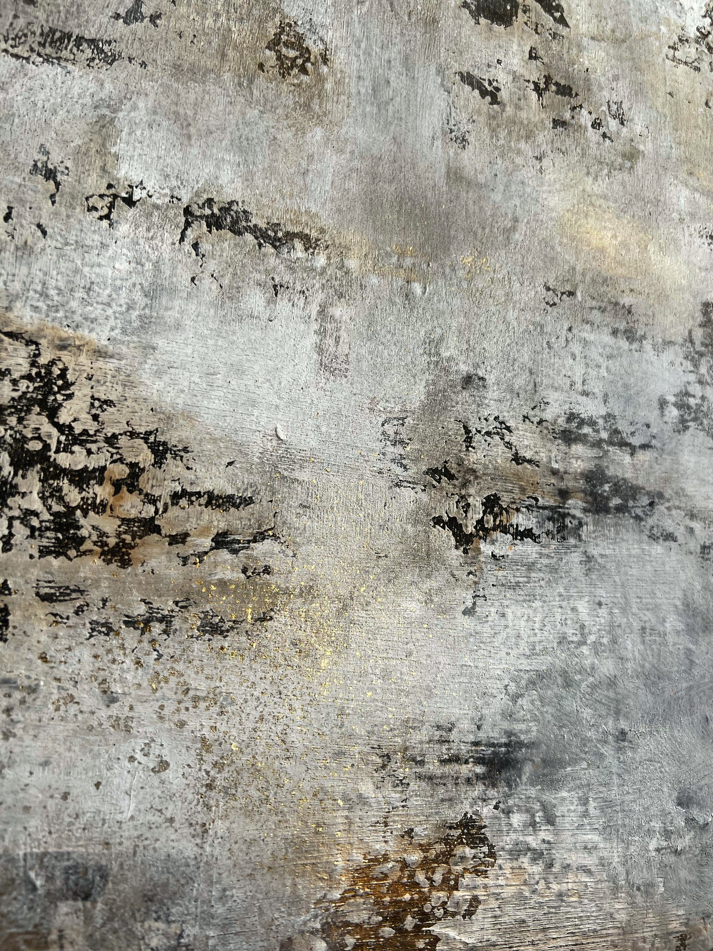 Submerged Echoes | Original Mixed-Media Abstract Canvas | 31.5" x 31.5"