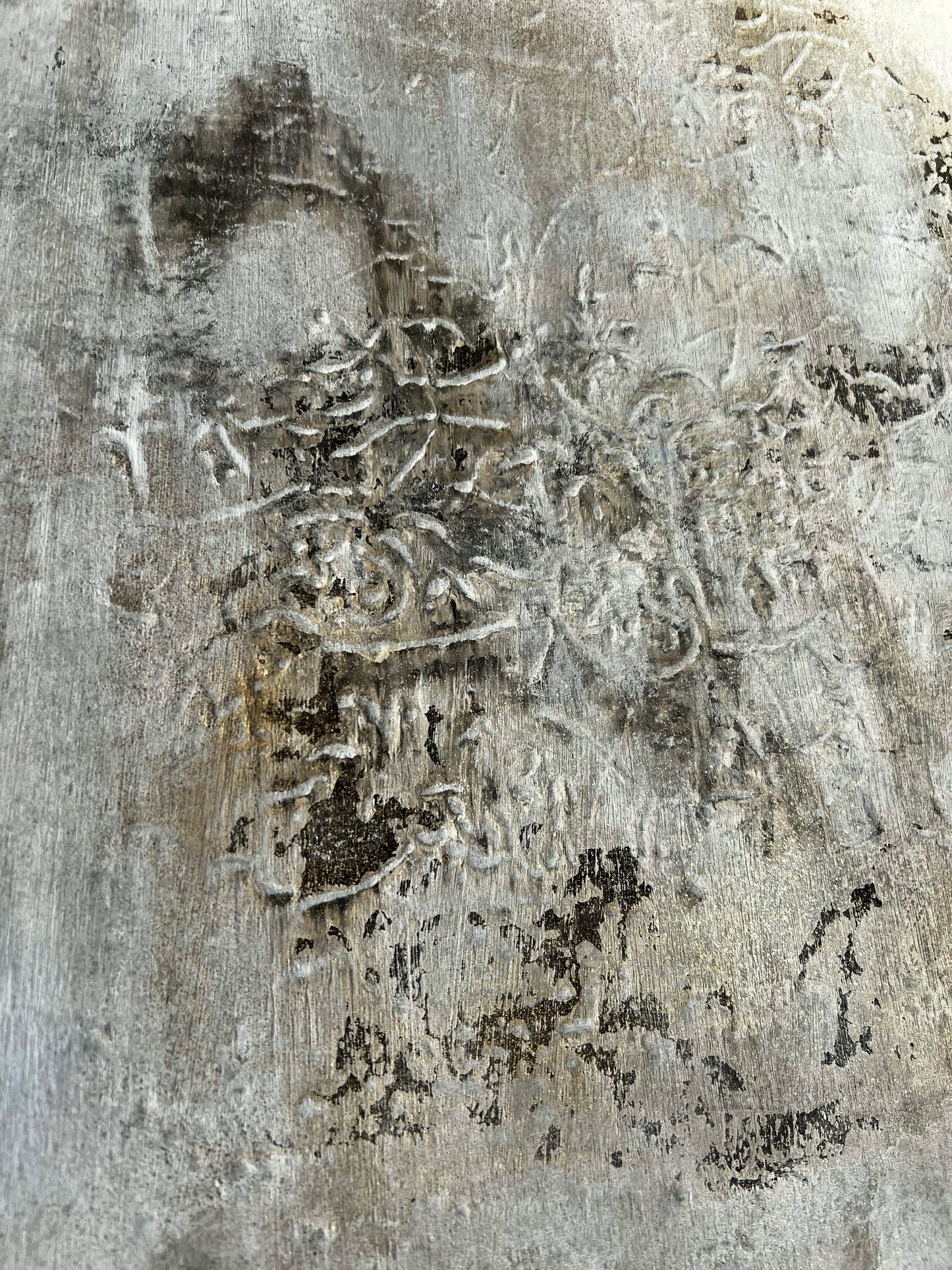 Submerged Echoes | Original Mixed-Media Abstract Canvas | 31.5" x 31.5"
