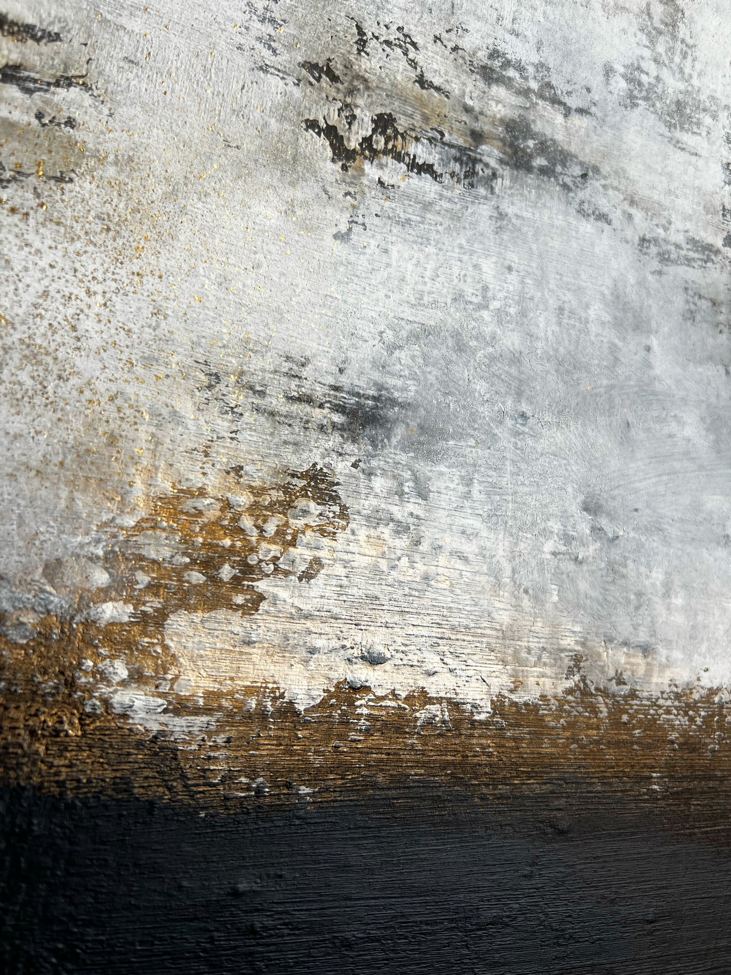 Submerged Echoes | Original Mixed-Media Abstract Canvas | 31.5" x 31.5"