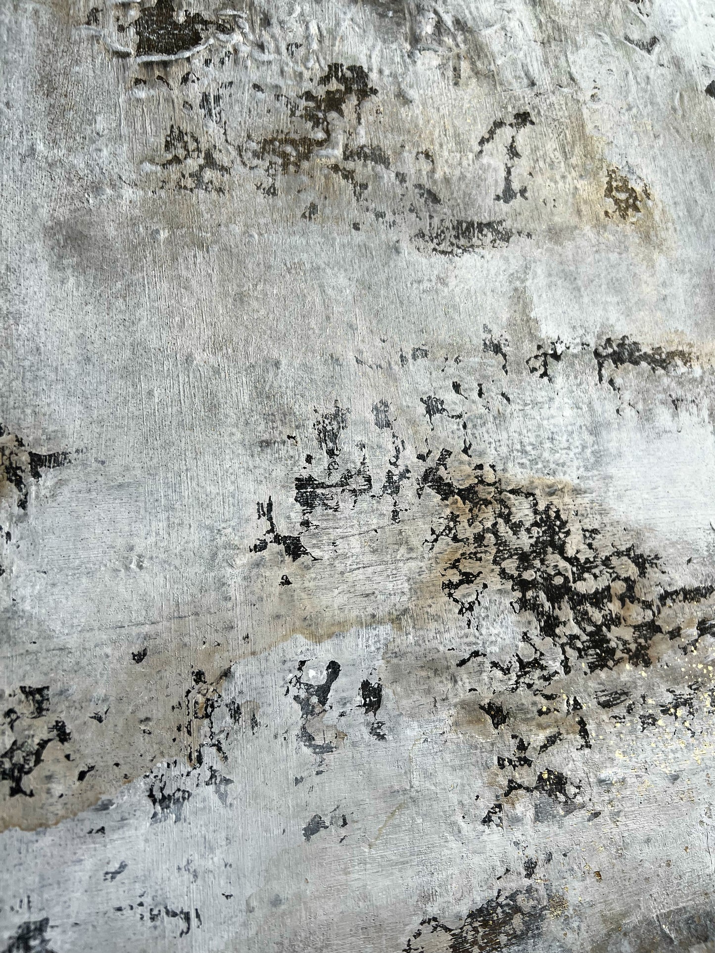 Submerged Echoes | Original Mixed-Media Abstract Canvas | 31.5" x 31.5"