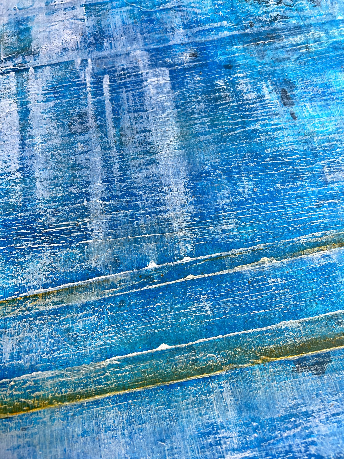 Azure Memory | Original Blue Abstract Mixed Media Painting by Sergio Aranda